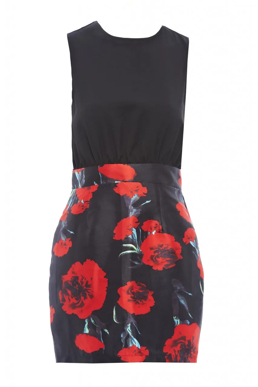 2 in 1 Floral Print Dress