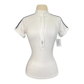 AA Platinum 'Evora' Short Sleeve Show Shirt in White - Women's Large