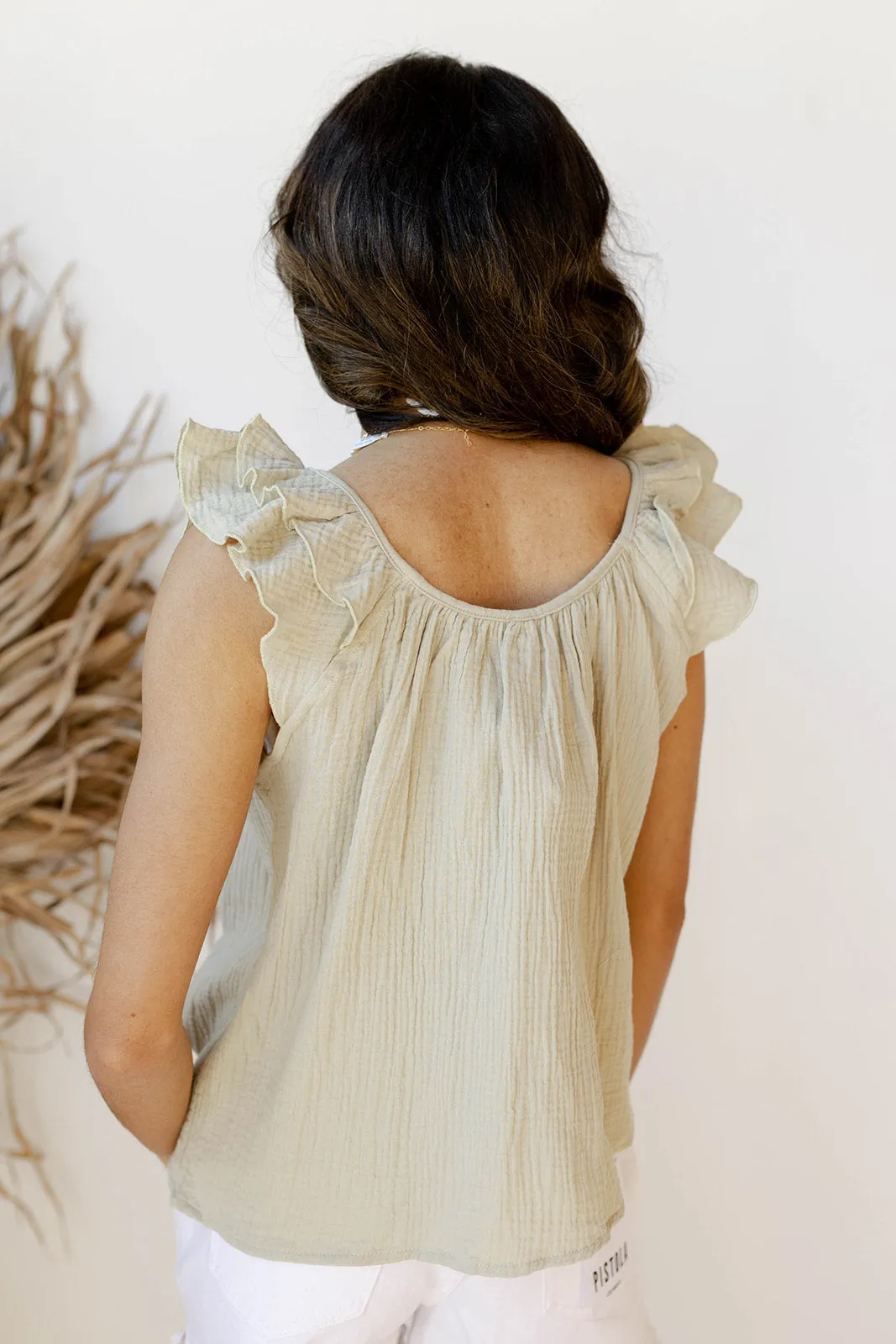 adelyn ruffle shoulder top