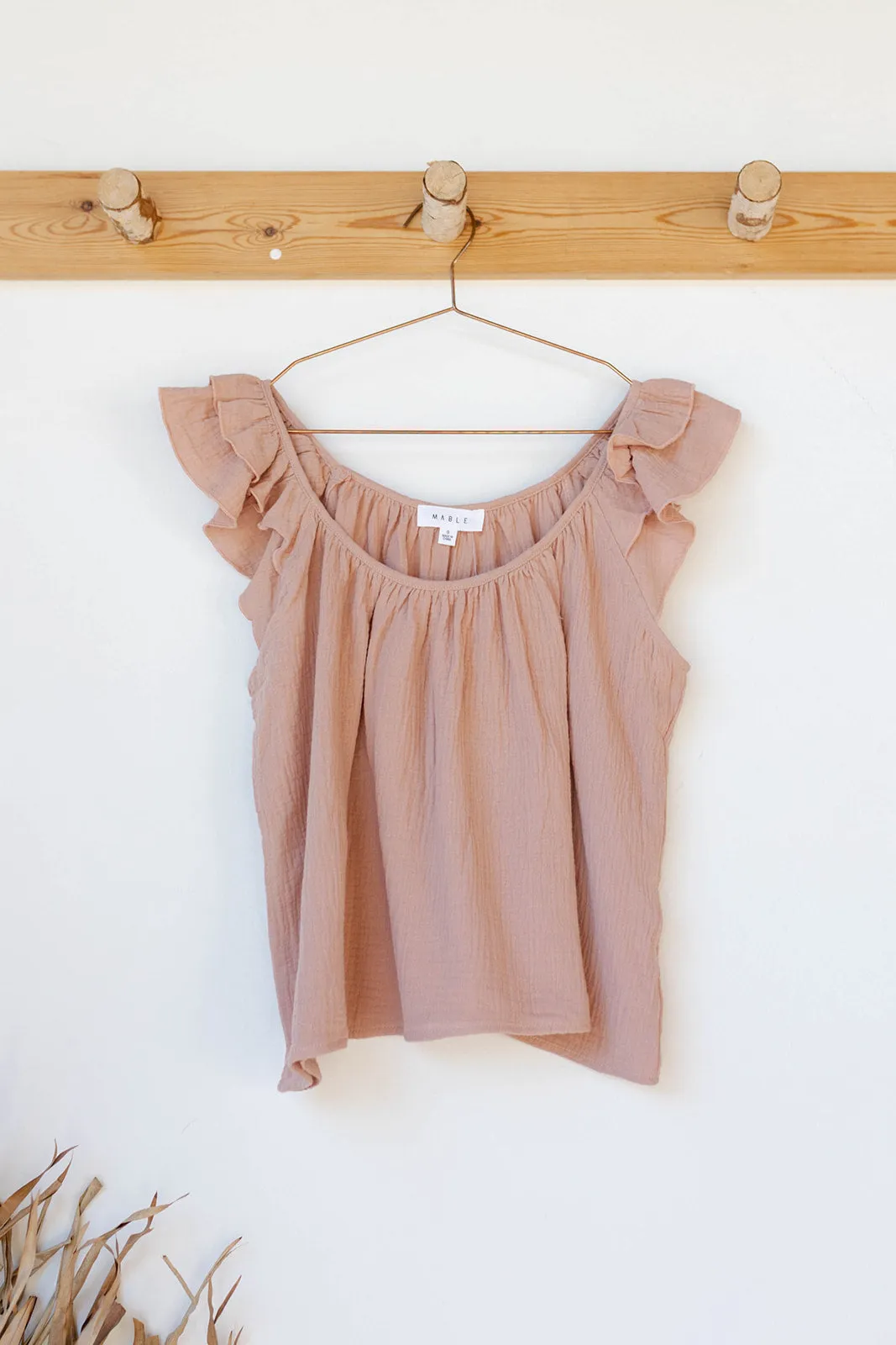 adelyn ruffle shoulder top