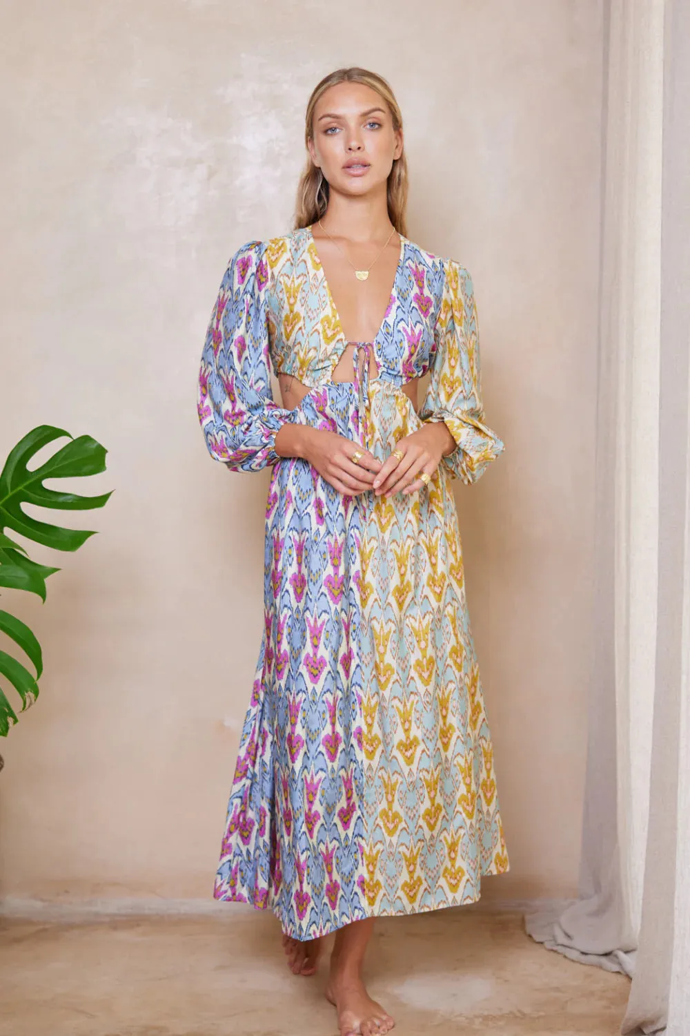 Alita Greta Maxi Dress - Aquarius Patchwork