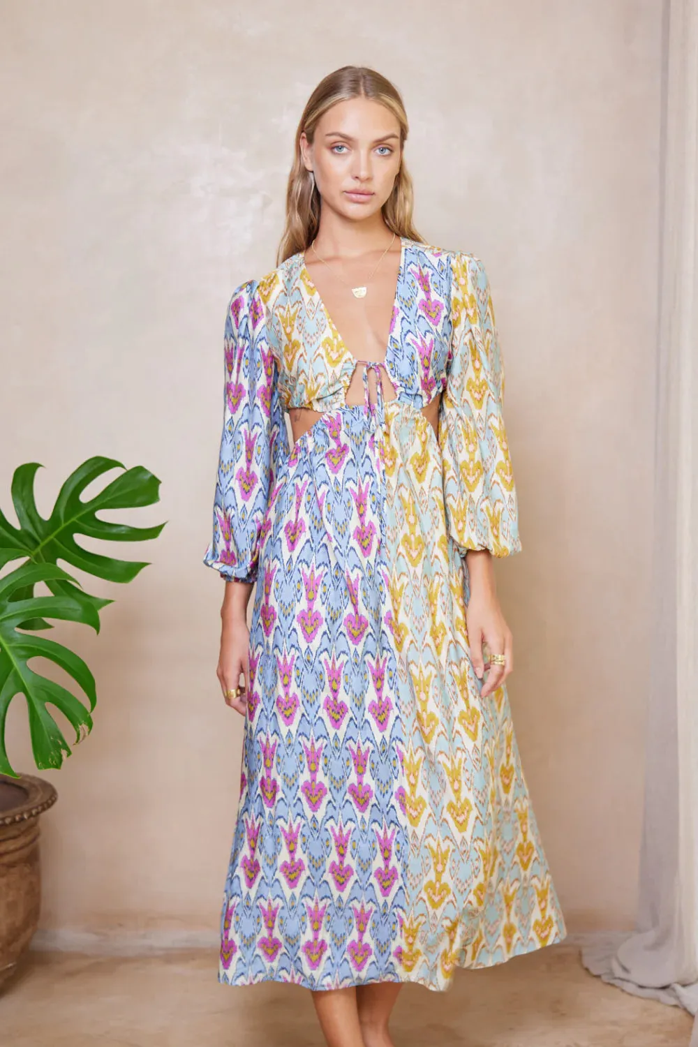 Alita Greta Maxi Dress - Aquarius Patchwork