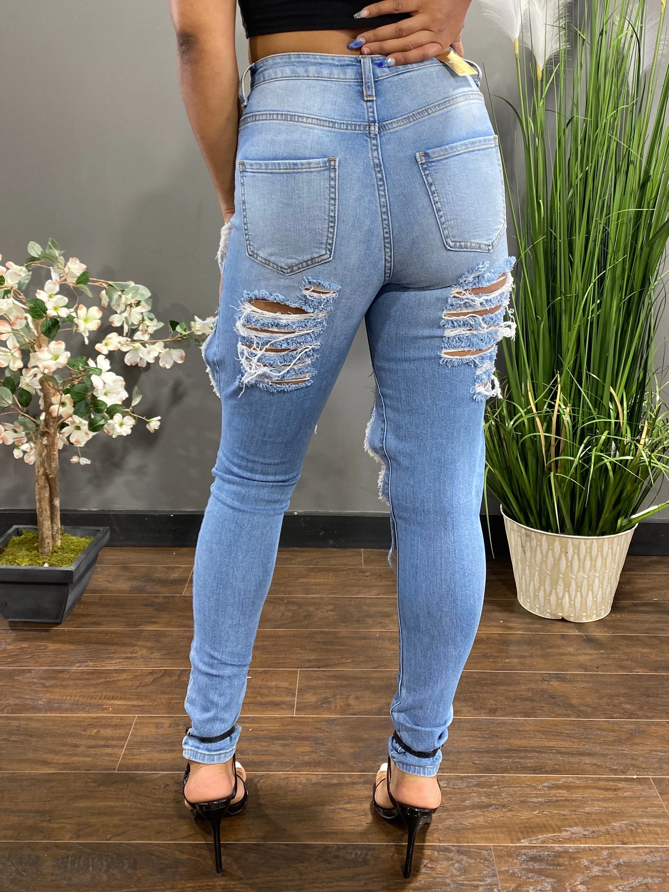 Aphrodite High Rise Skinny Jeans (Light Blue) AP4582