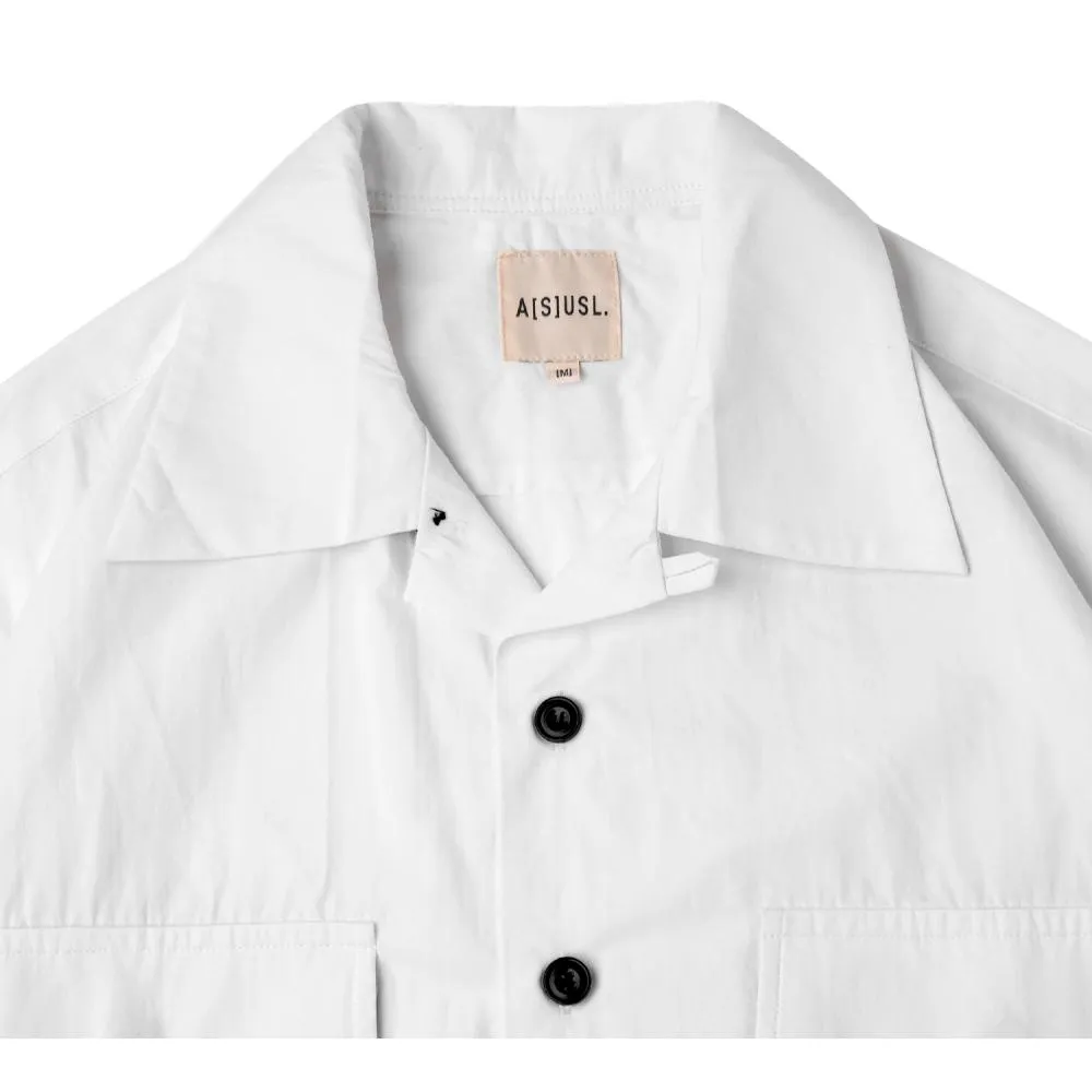 A[S]USL FOUR POCKET CUBAN SHIRT-WHITE