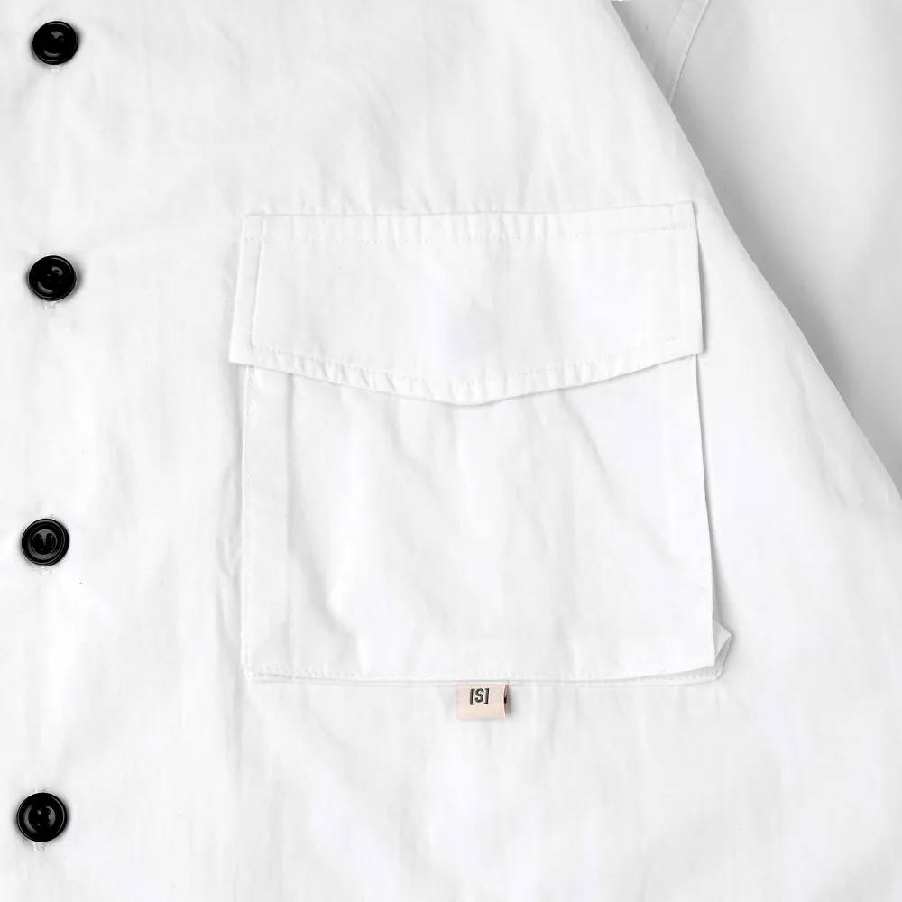 A[S]USL FOUR POCKET CUBAN SHIRT-WHITE