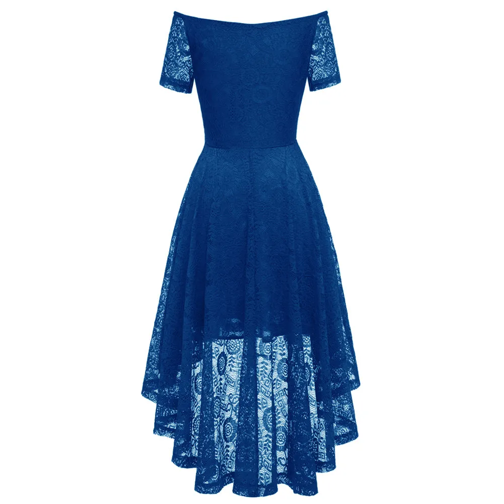 Autumn Lace Off Shoulder 50s Party Dress