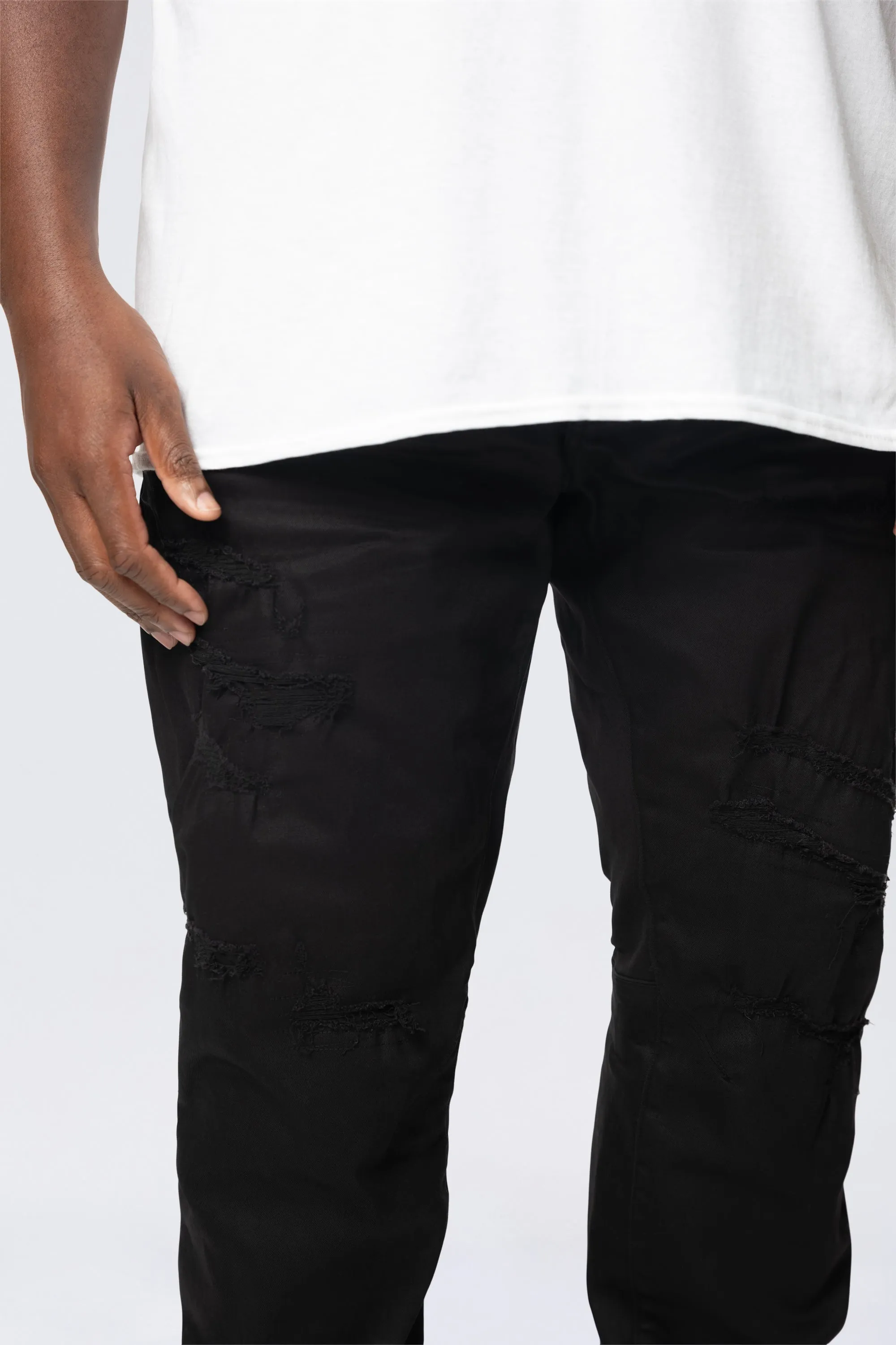 Big and Tall - Vintage Washed Jeans - Jet Black