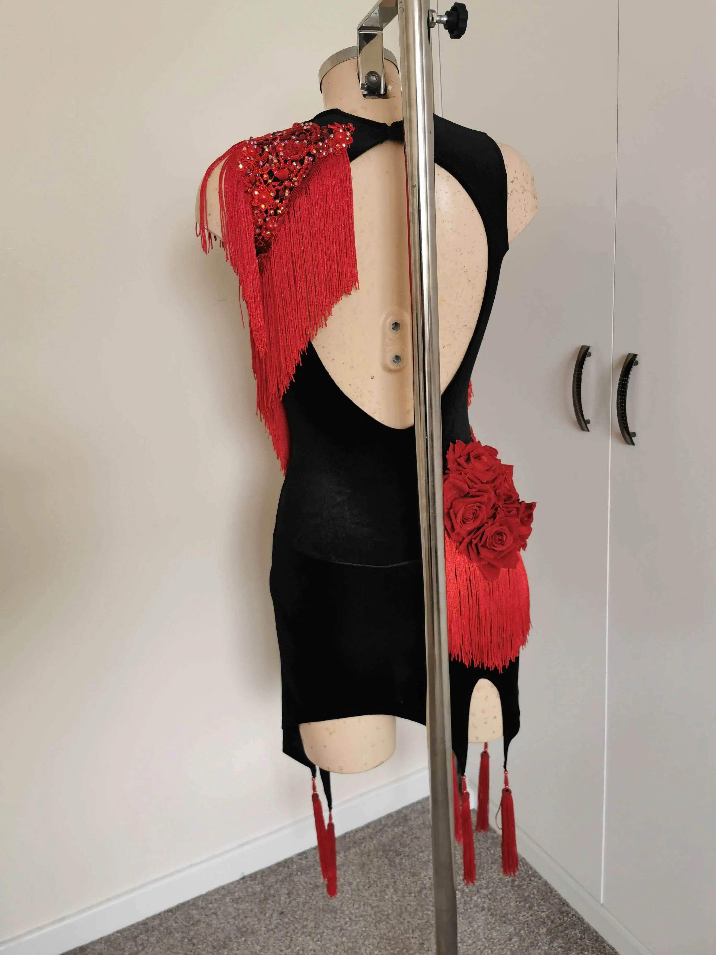 Black & Red Latin Dress