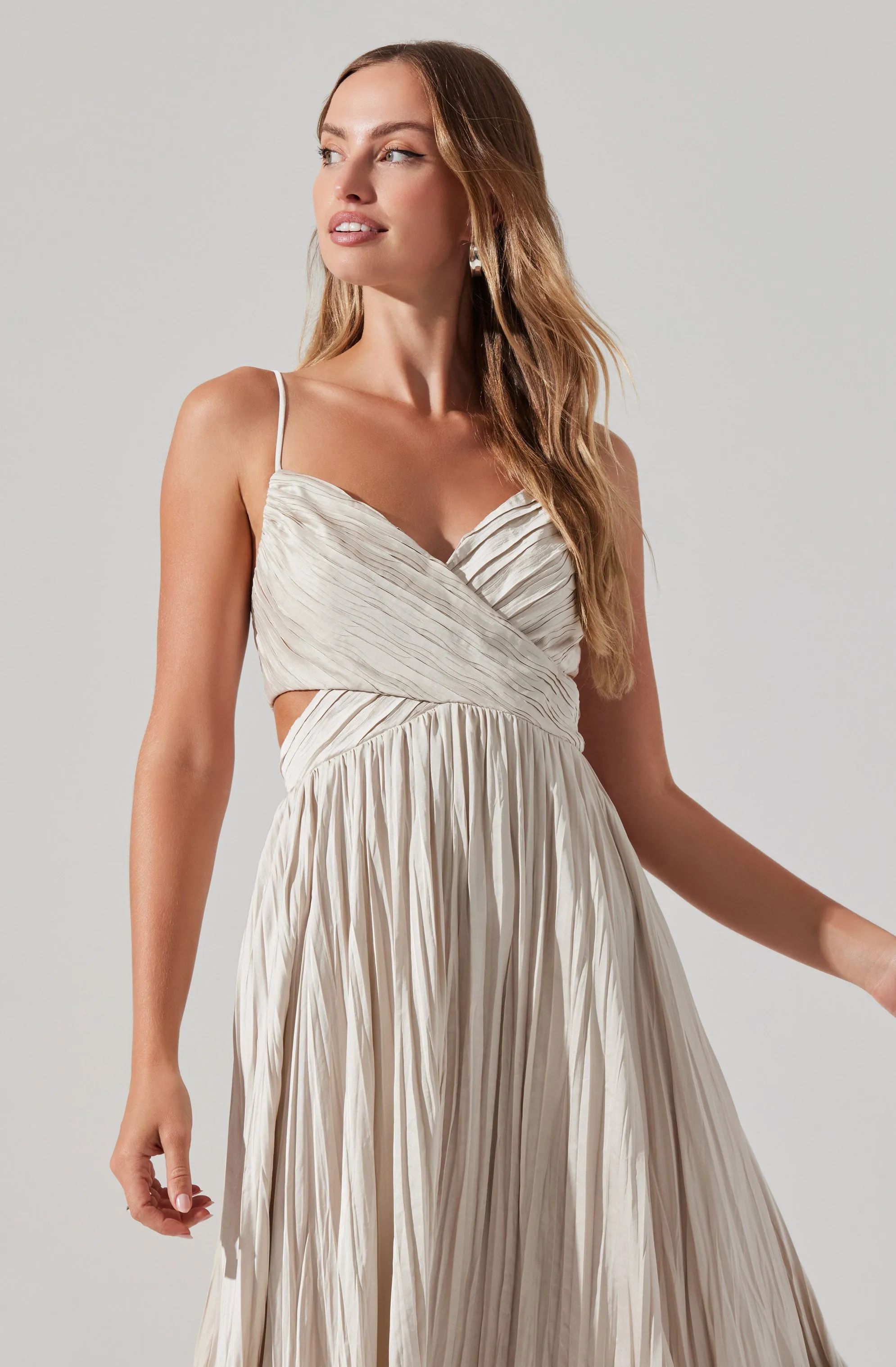 Capitola Pleated Midi Dress