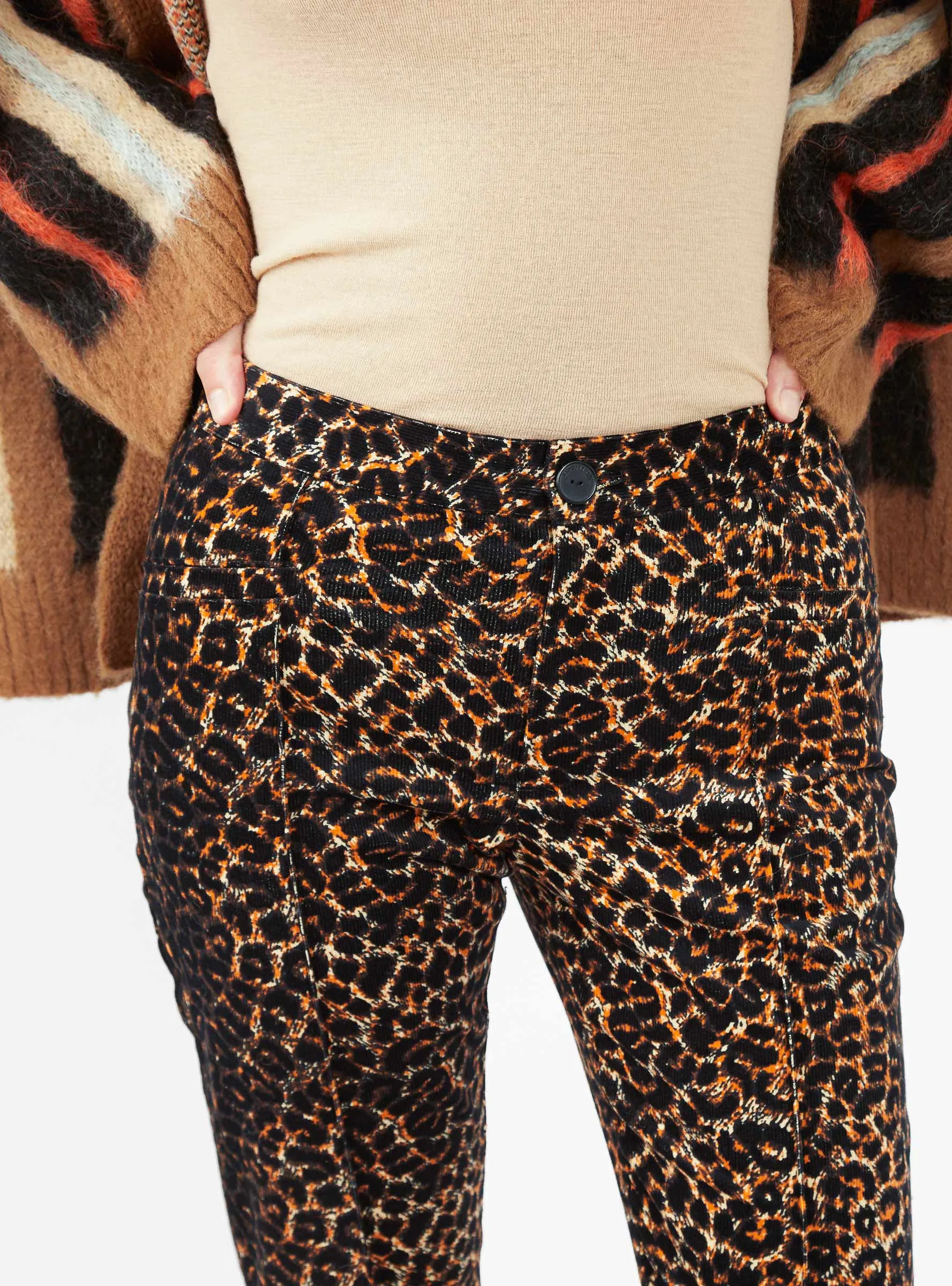 Cig Corduroy Trousers Leopard