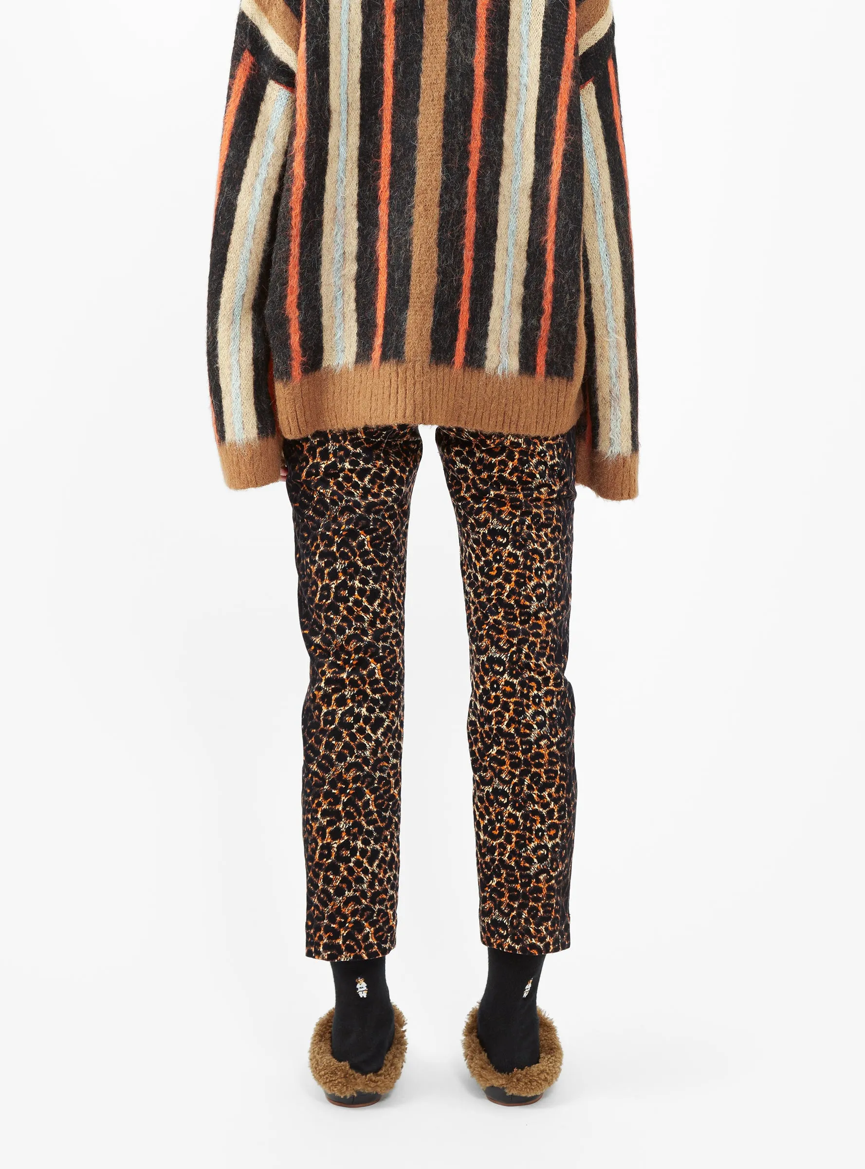 Cig Corduroy Trousers Leopard