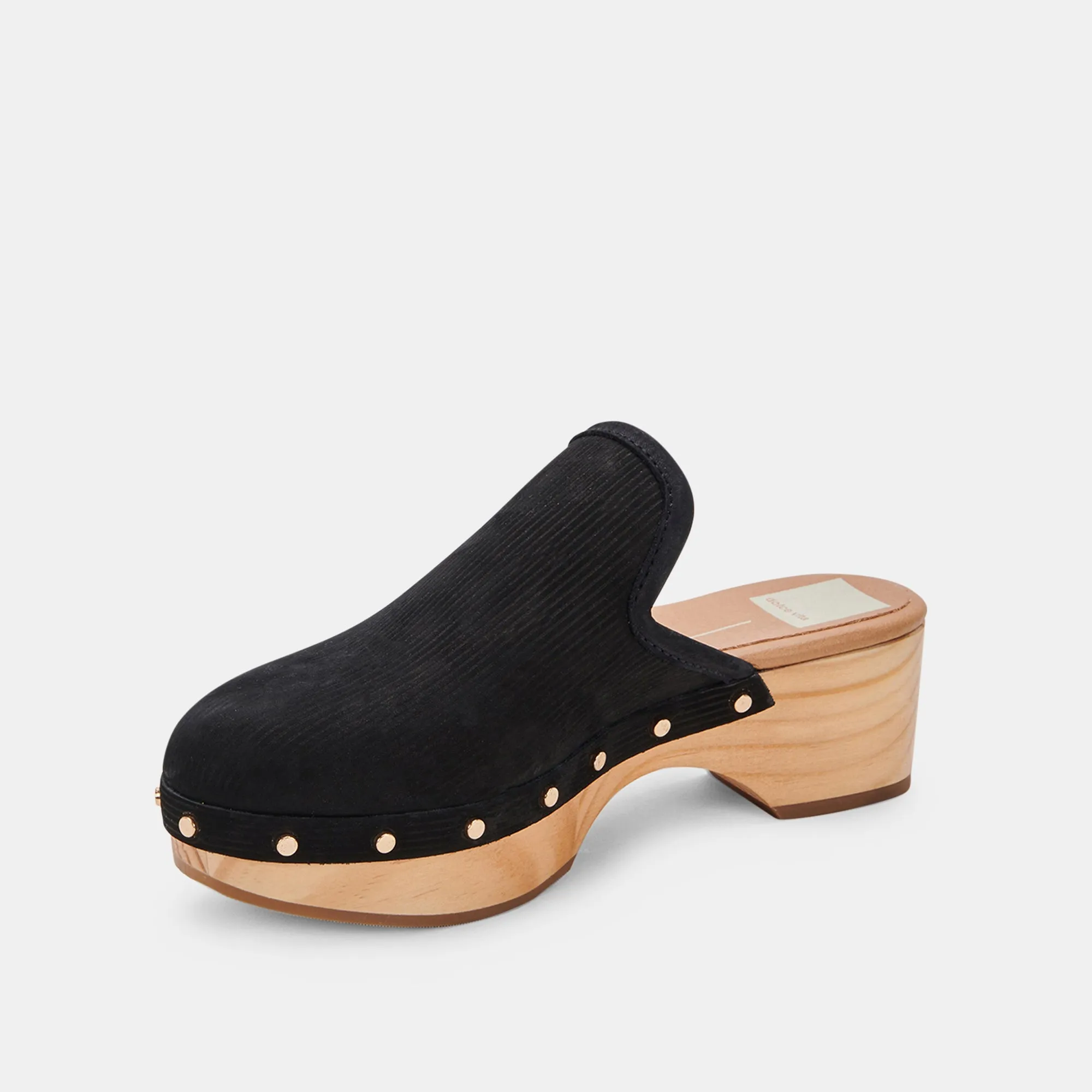 CLOSEN CLOGS BLACK NUBUCK - re:vita