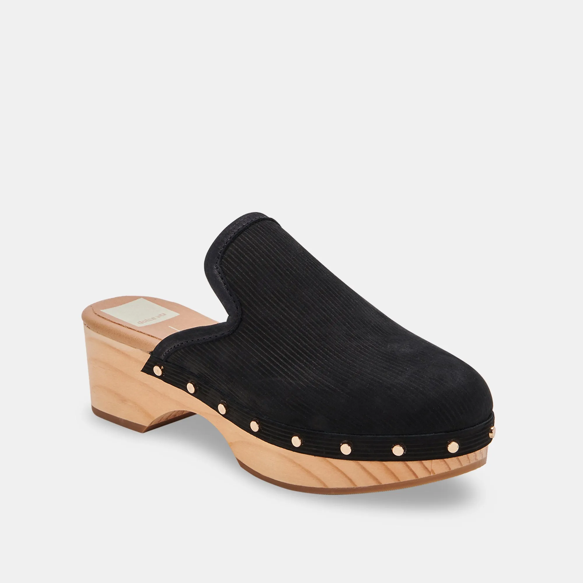 CLOSEN CLOGS BLACK NUBUCK - re:vita