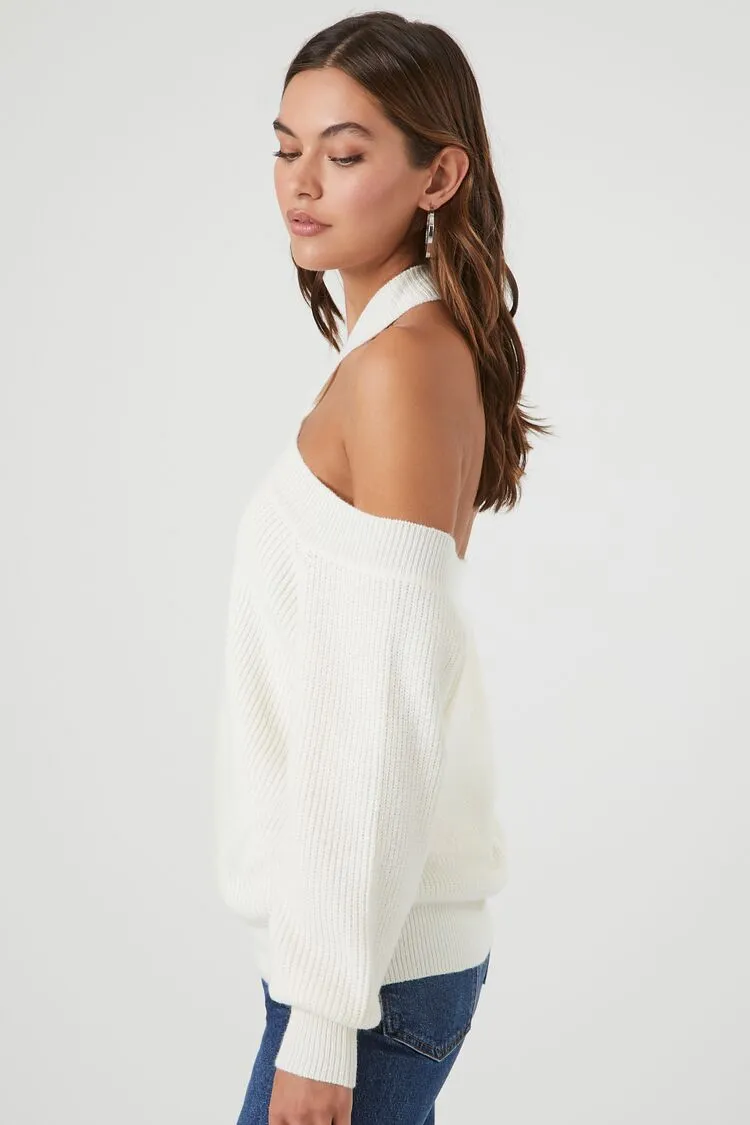 Crisscross Off-the-Shoulder Sweater