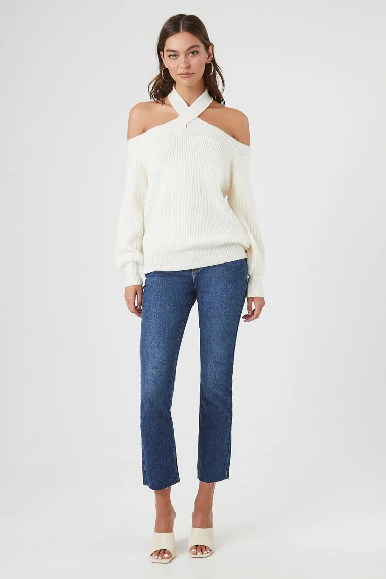 Crisscross Off-the-Shoulder Sweater