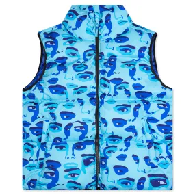 Face Camo Puffer - Blue