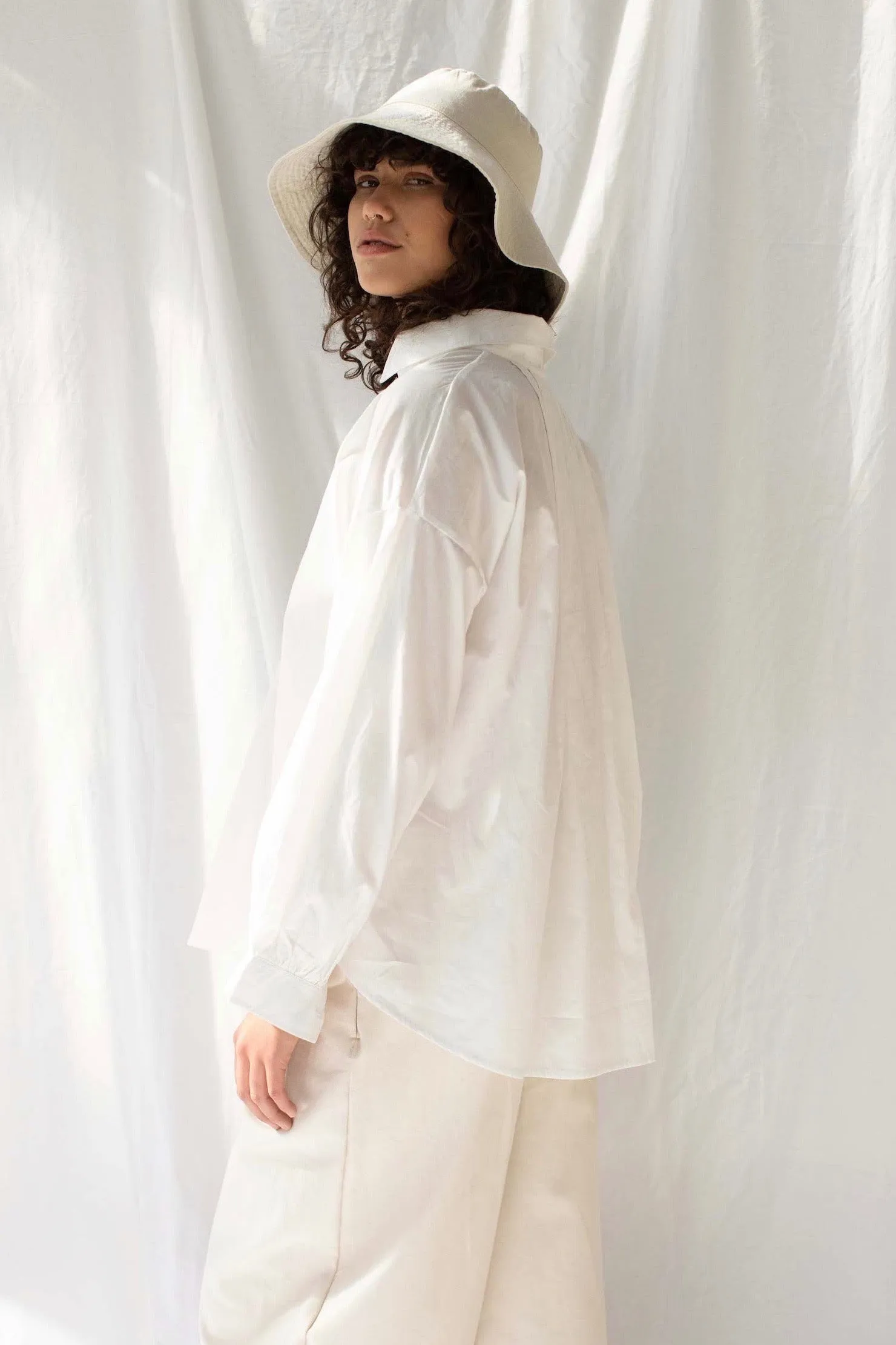 Found Organic Cotton Poplin White Oversized Shirt