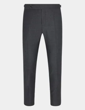 Grey Wool Trousers Double Button