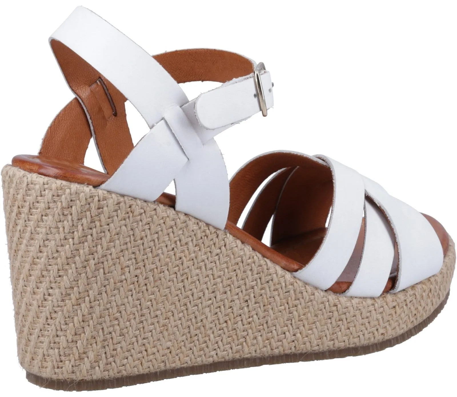 Hush Puppies Phoebe Womens Leather Wedge Heeled Sandal