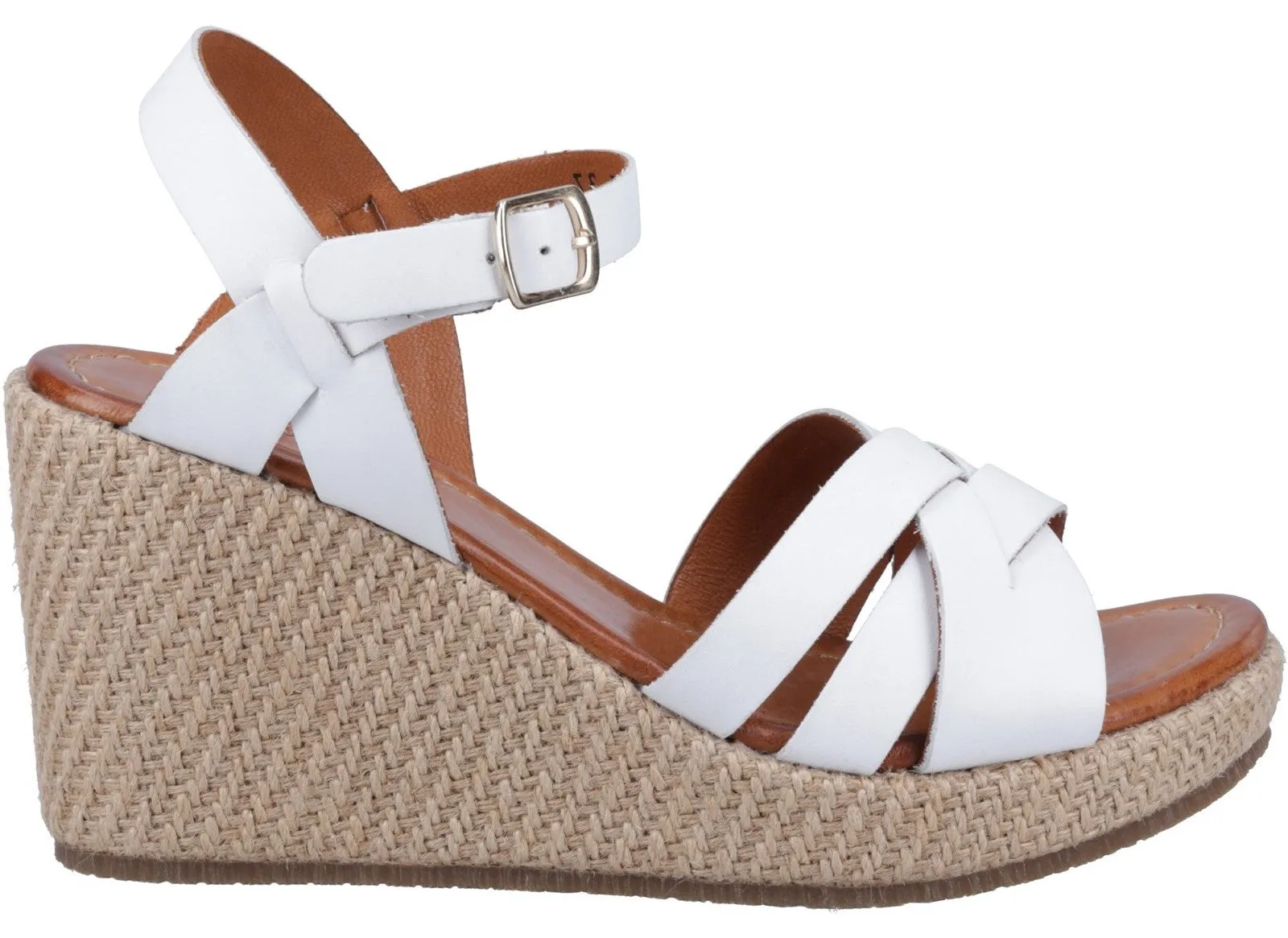 Hush Puppies Phoebe Womens Leather Wedge Heeled Sandal