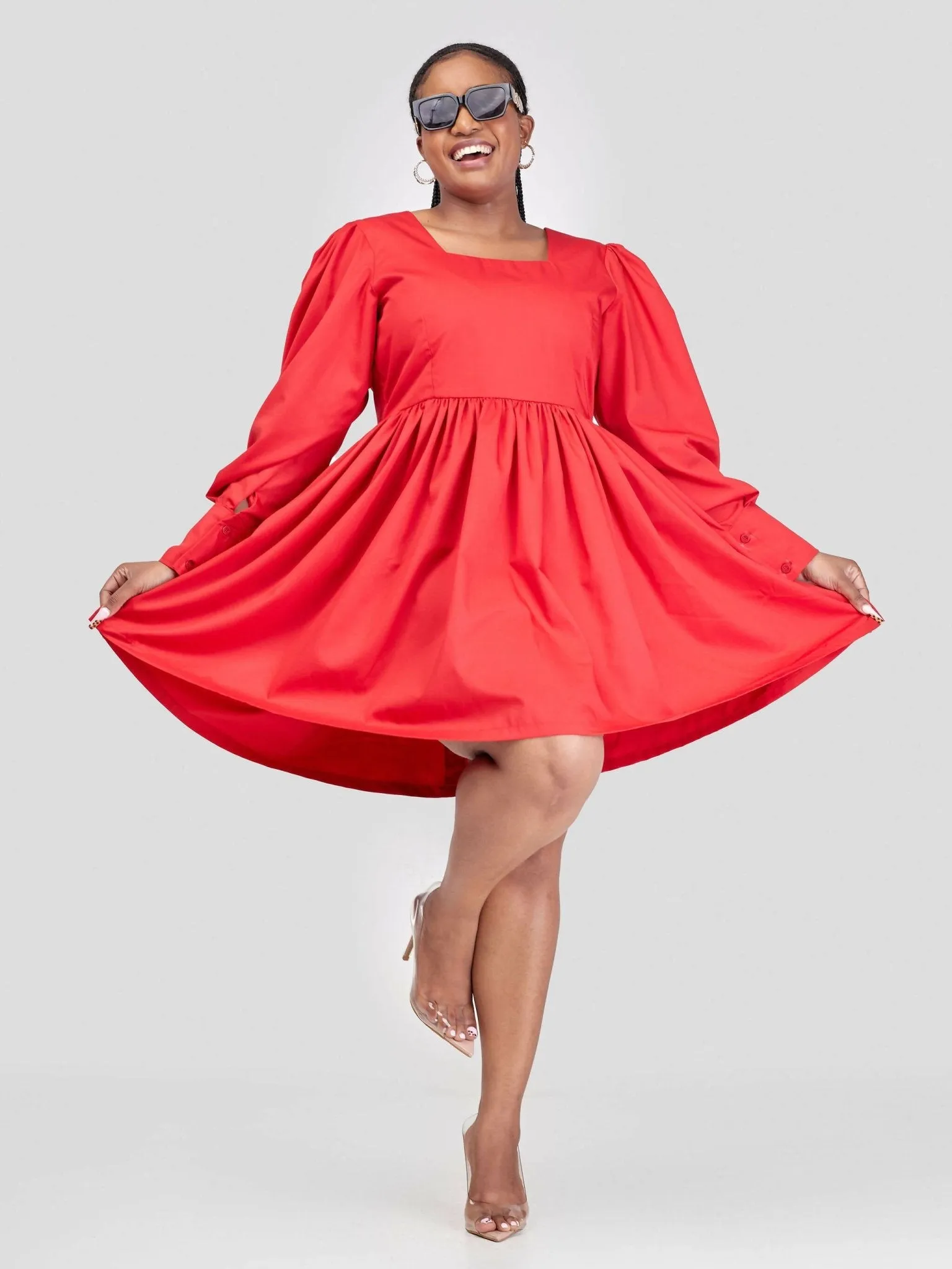 Izulu Doldol Mini Dress - Red