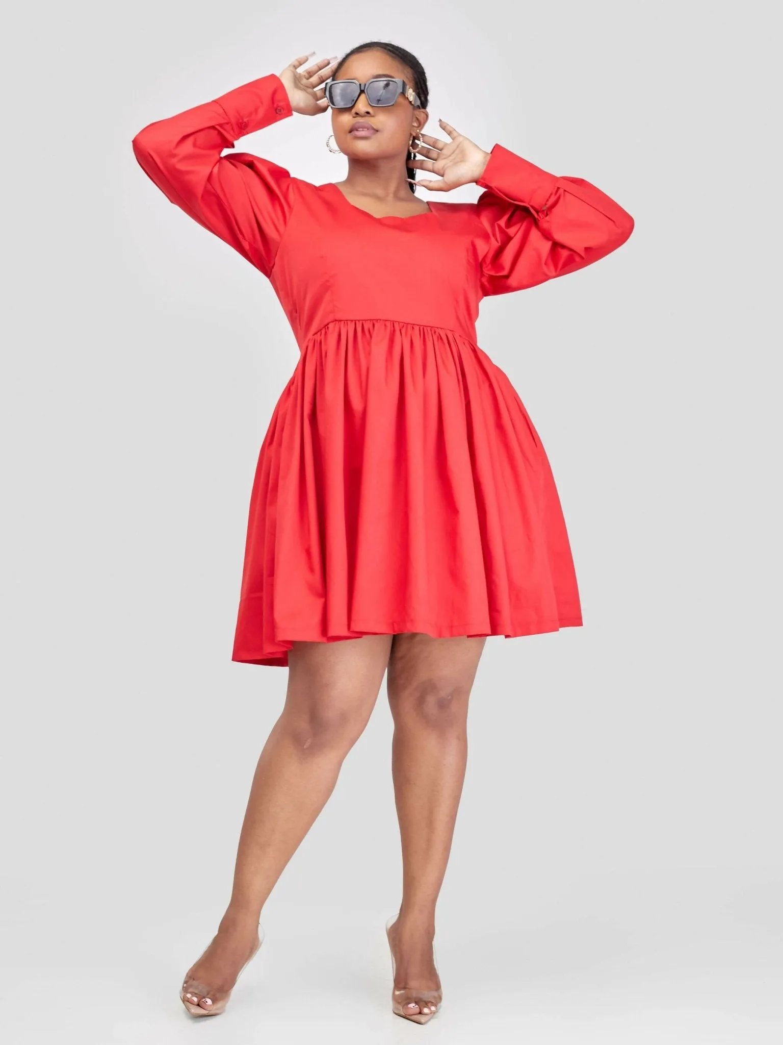 Izulu Doldol Mini Dress - Red