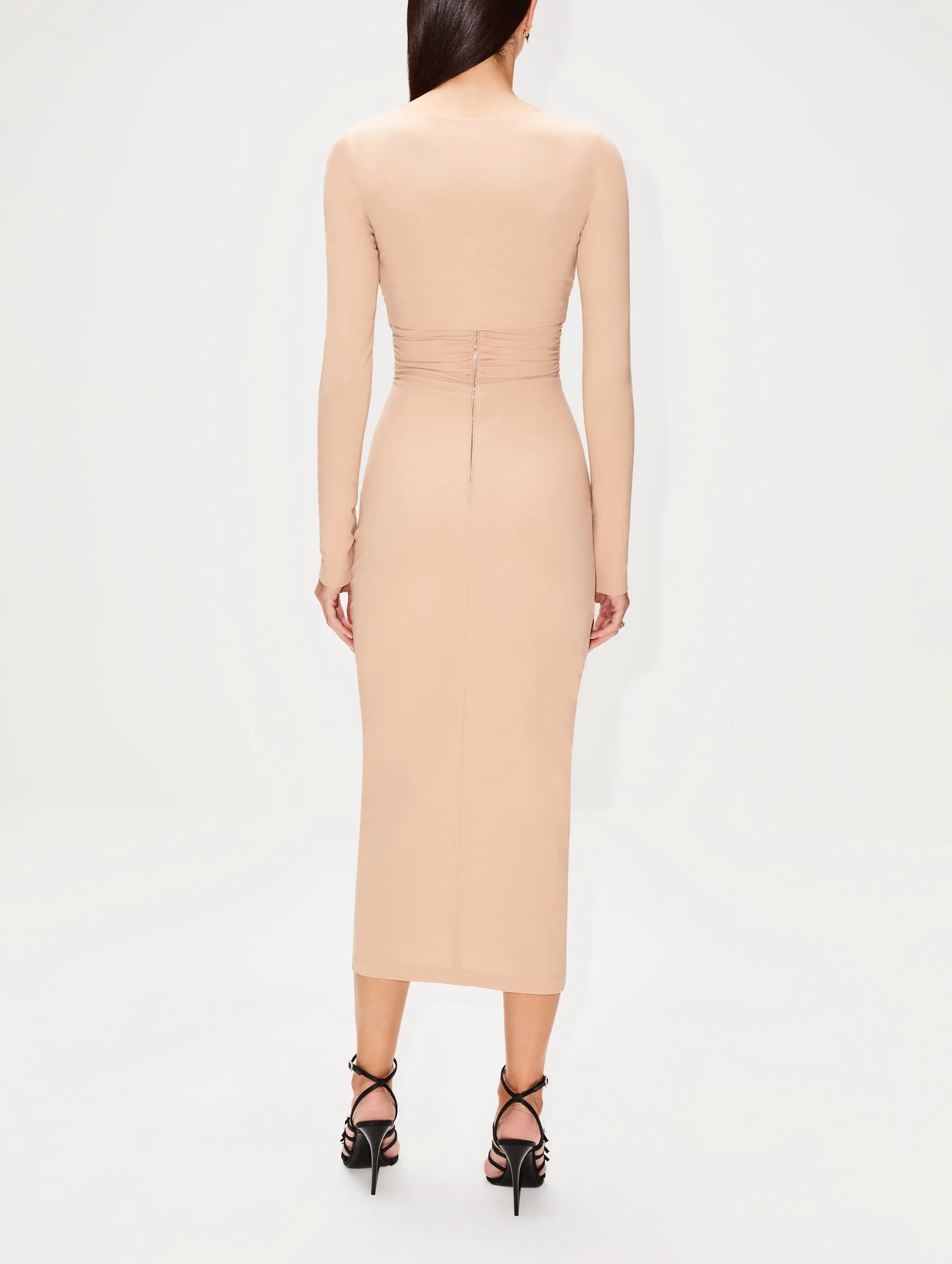 Jersey Milano Rib Calf Length Dress