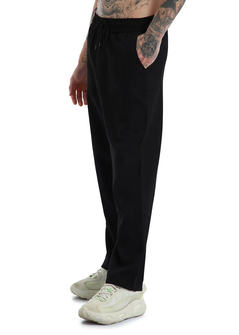 Jet Black Corduroy Trousers