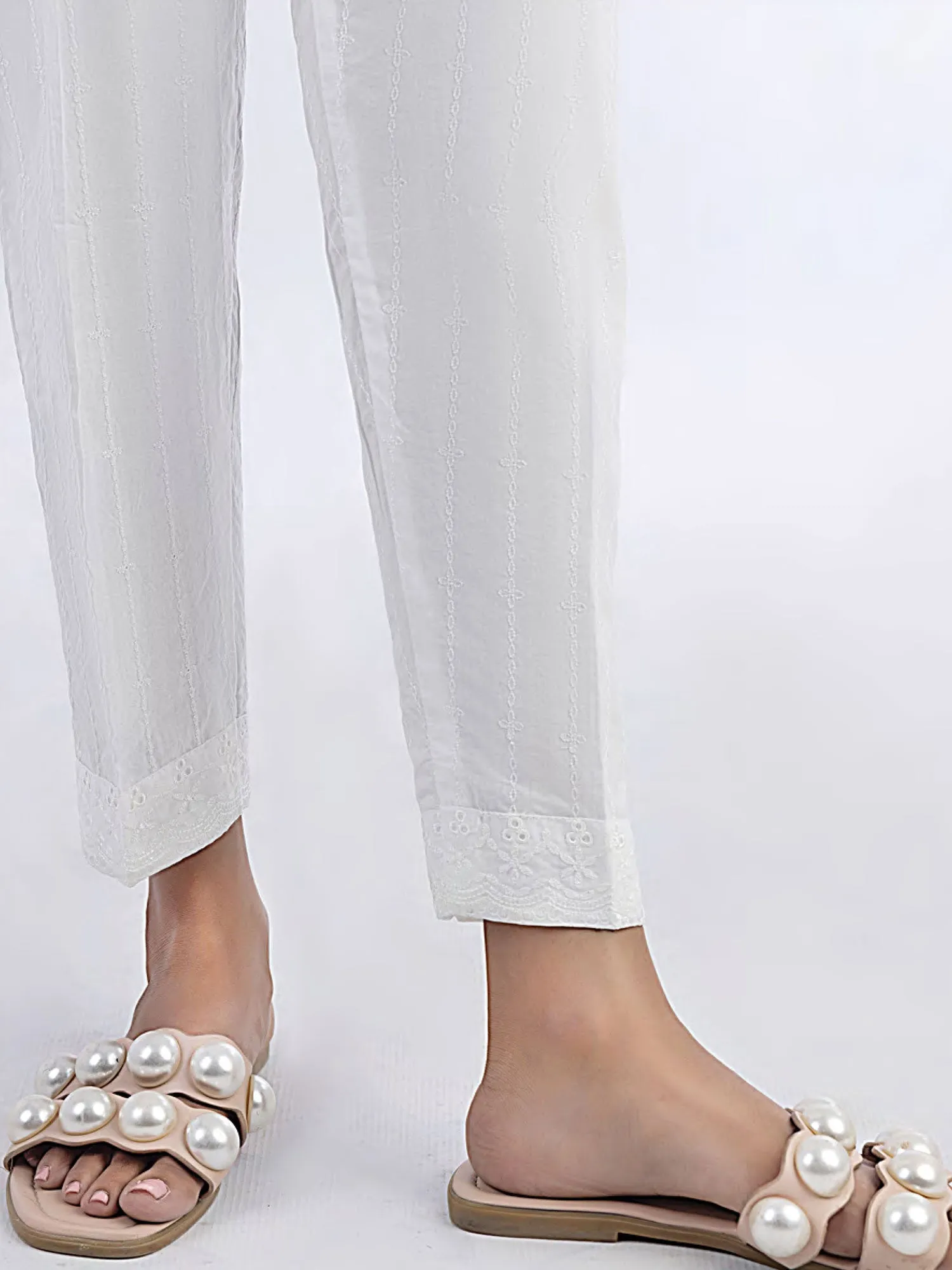 Lakhany White Cambric Trouser (3279-WHT)