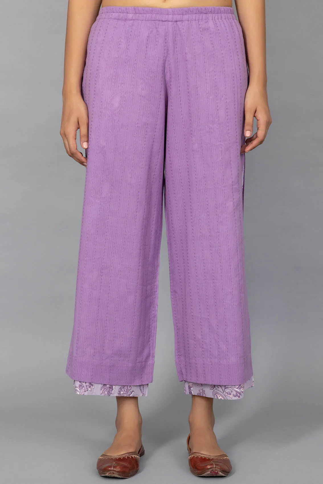 Lilac Dobby Trousers