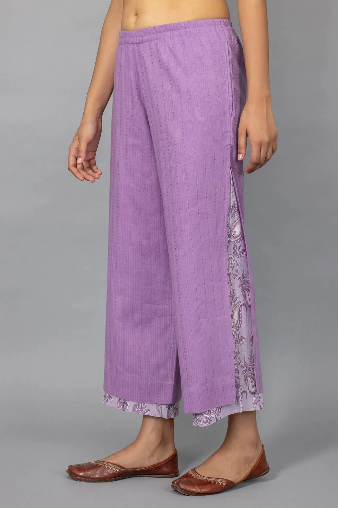 Lilac Dobby Trousers