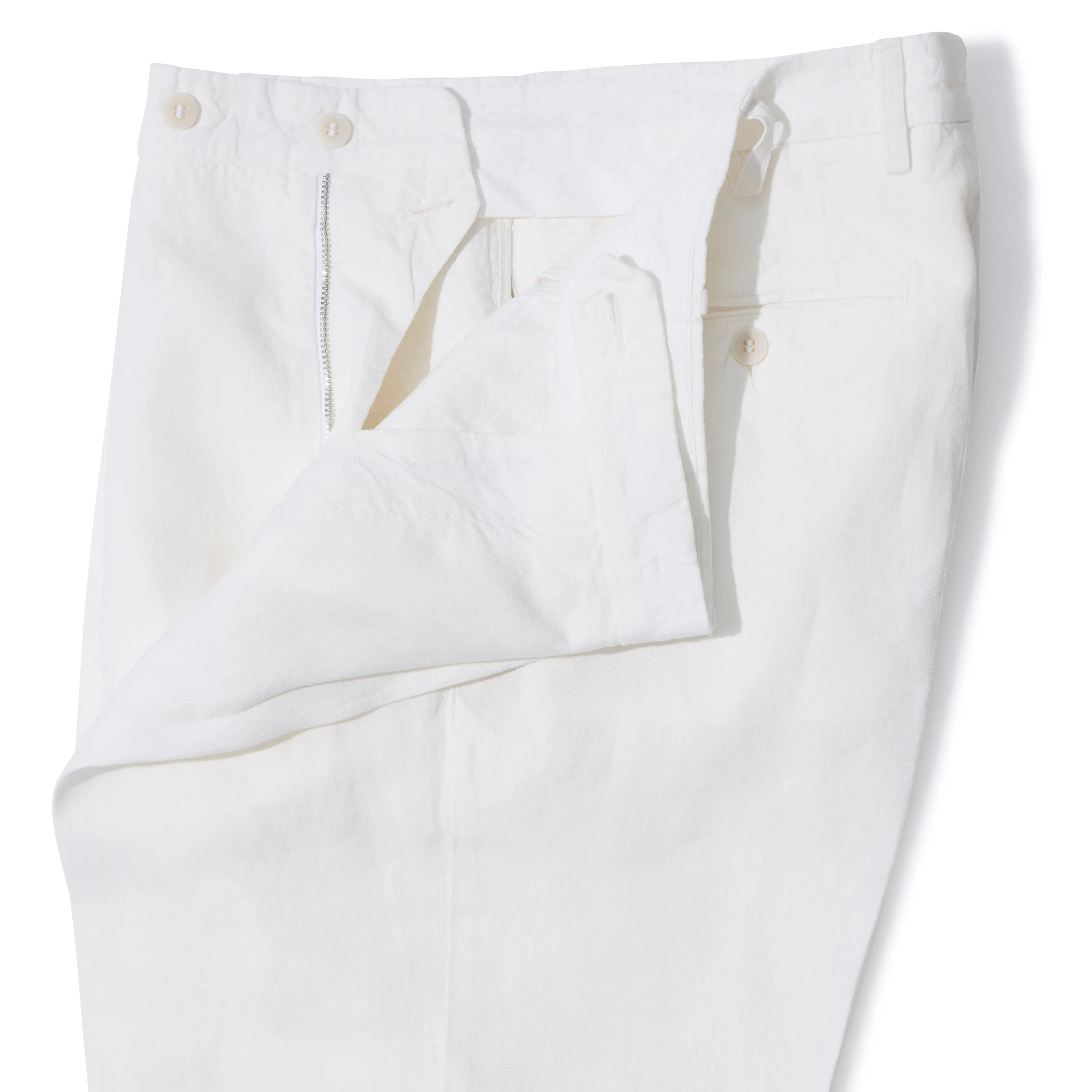 Linen Double-Pleated Trousers