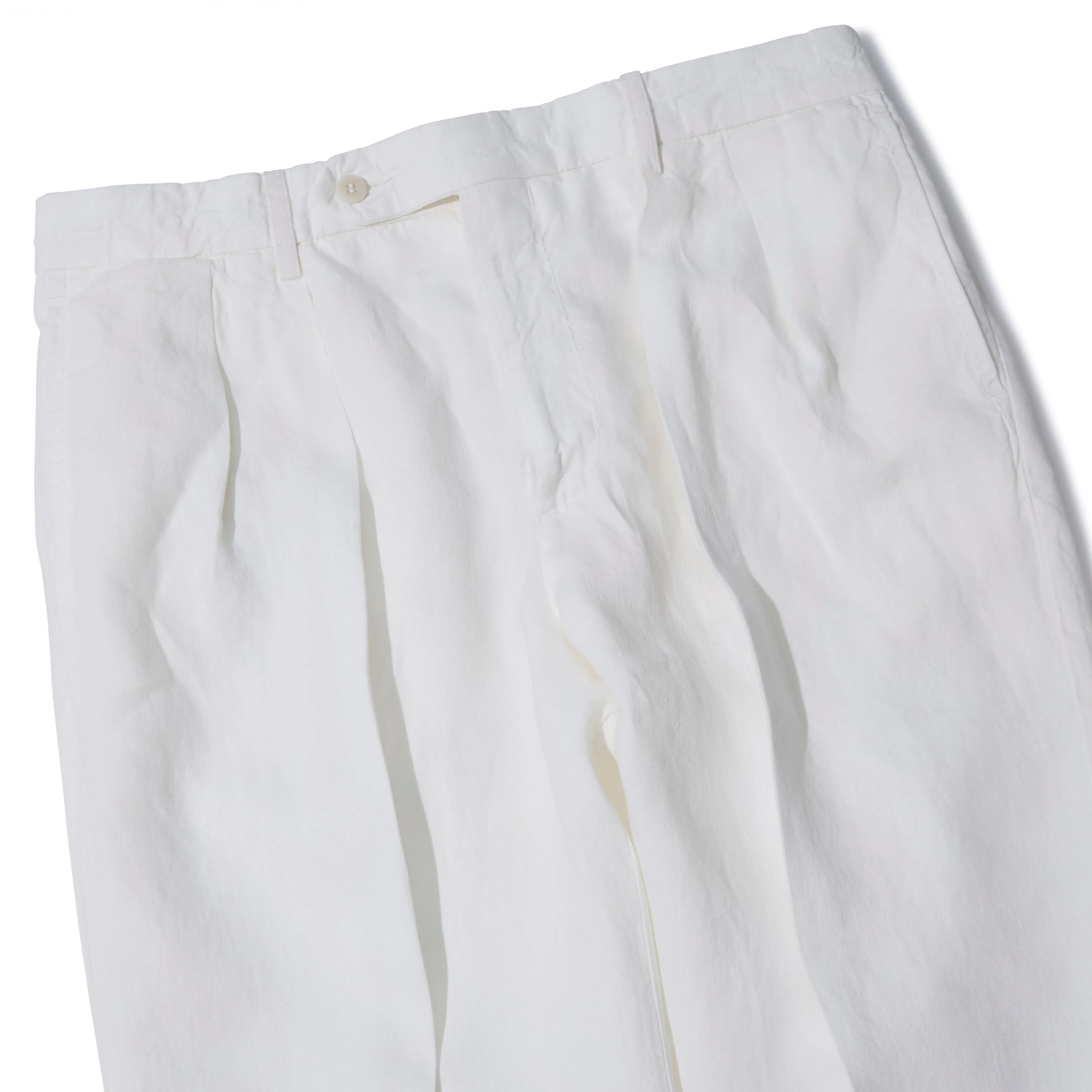 Linen Double-Pleated Trousers