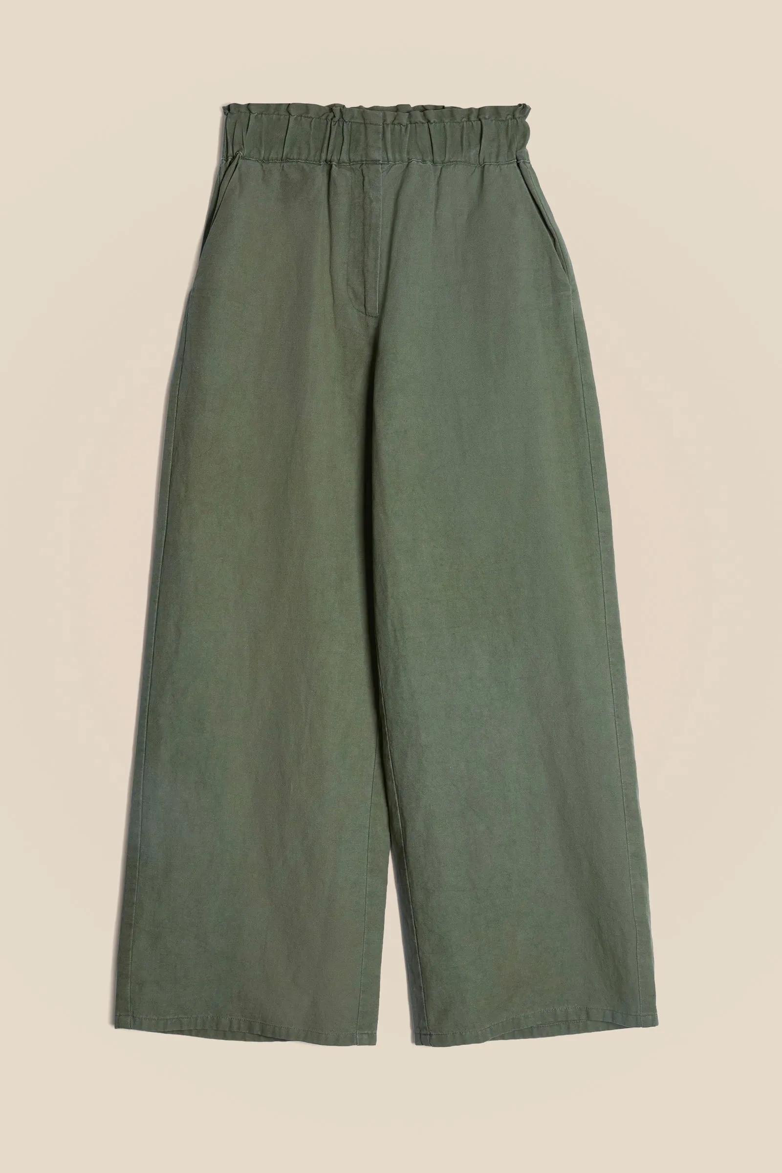 Linen Ruffle Trousers