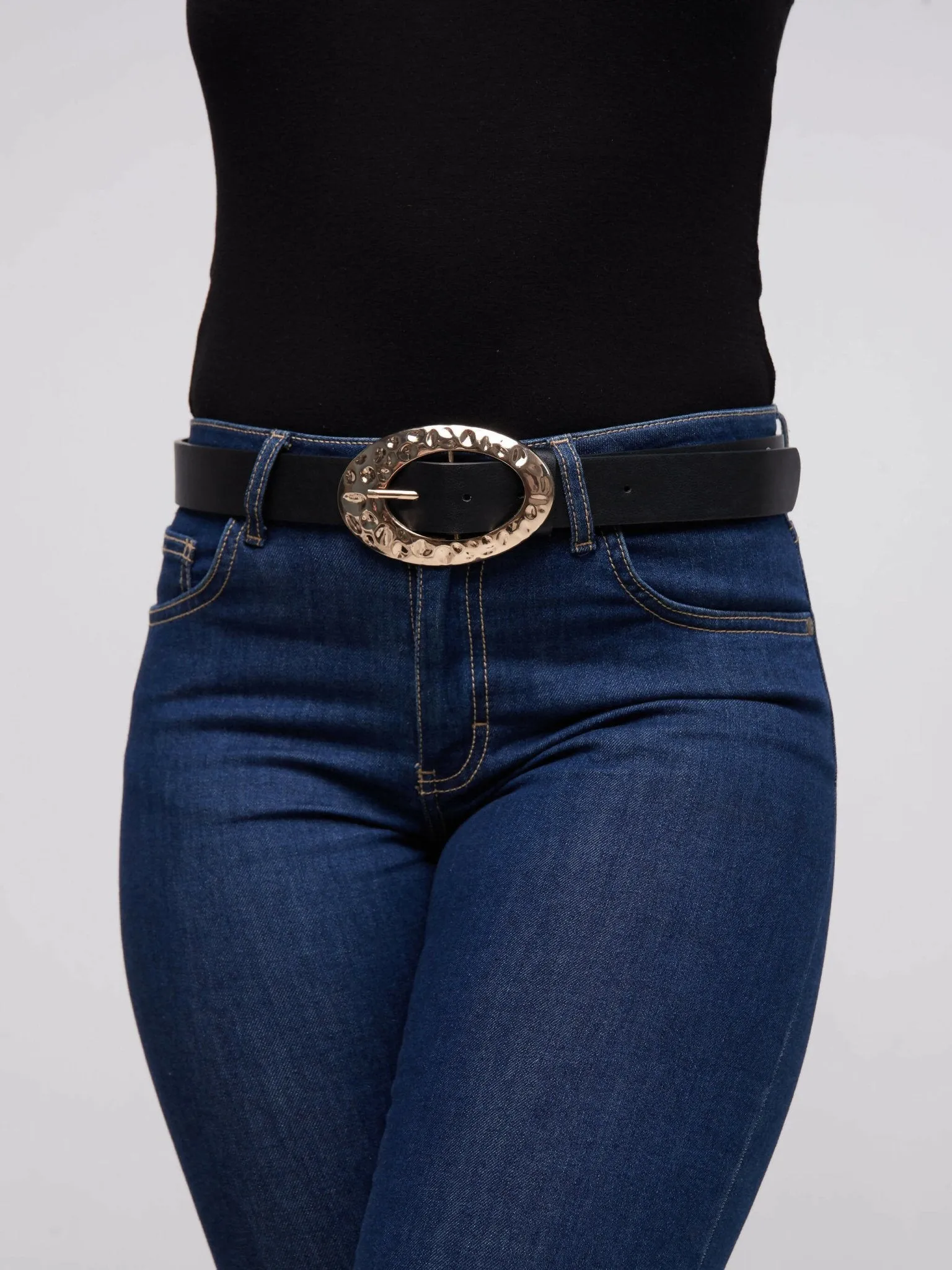 Lizola belt Oval Buckle - Black