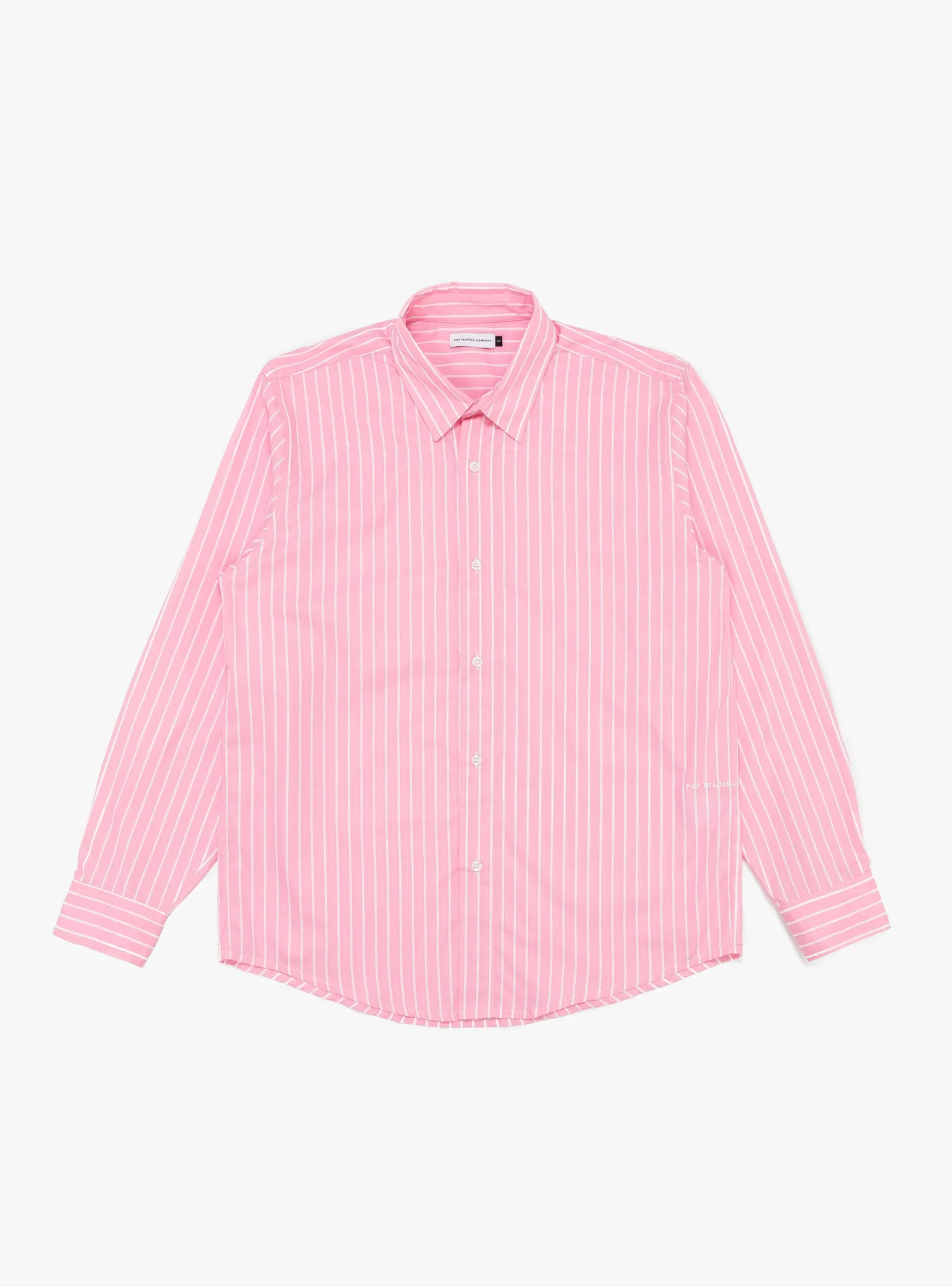 Logo Striped Shirt Pink