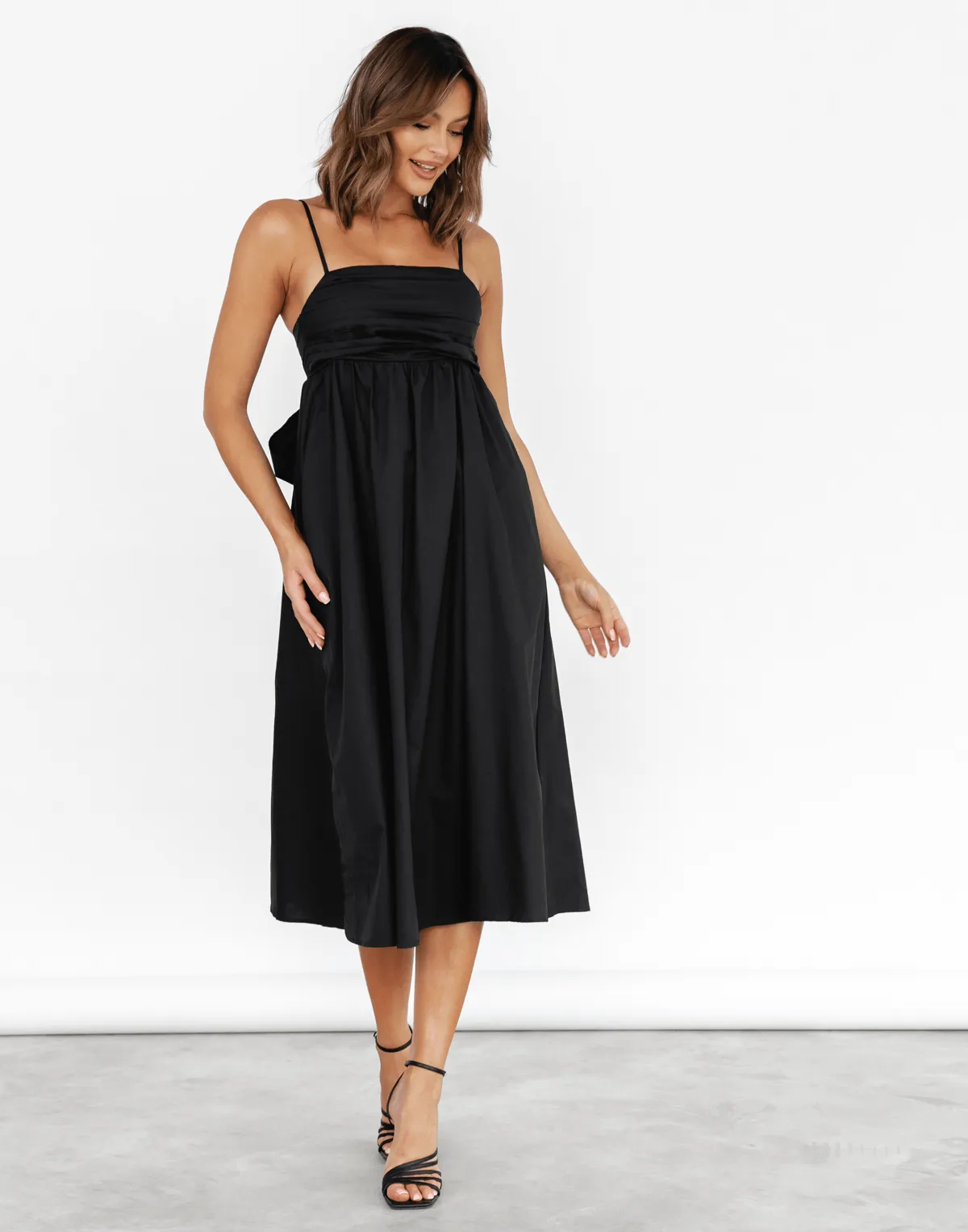 Love Lane Midi Dress (Black)