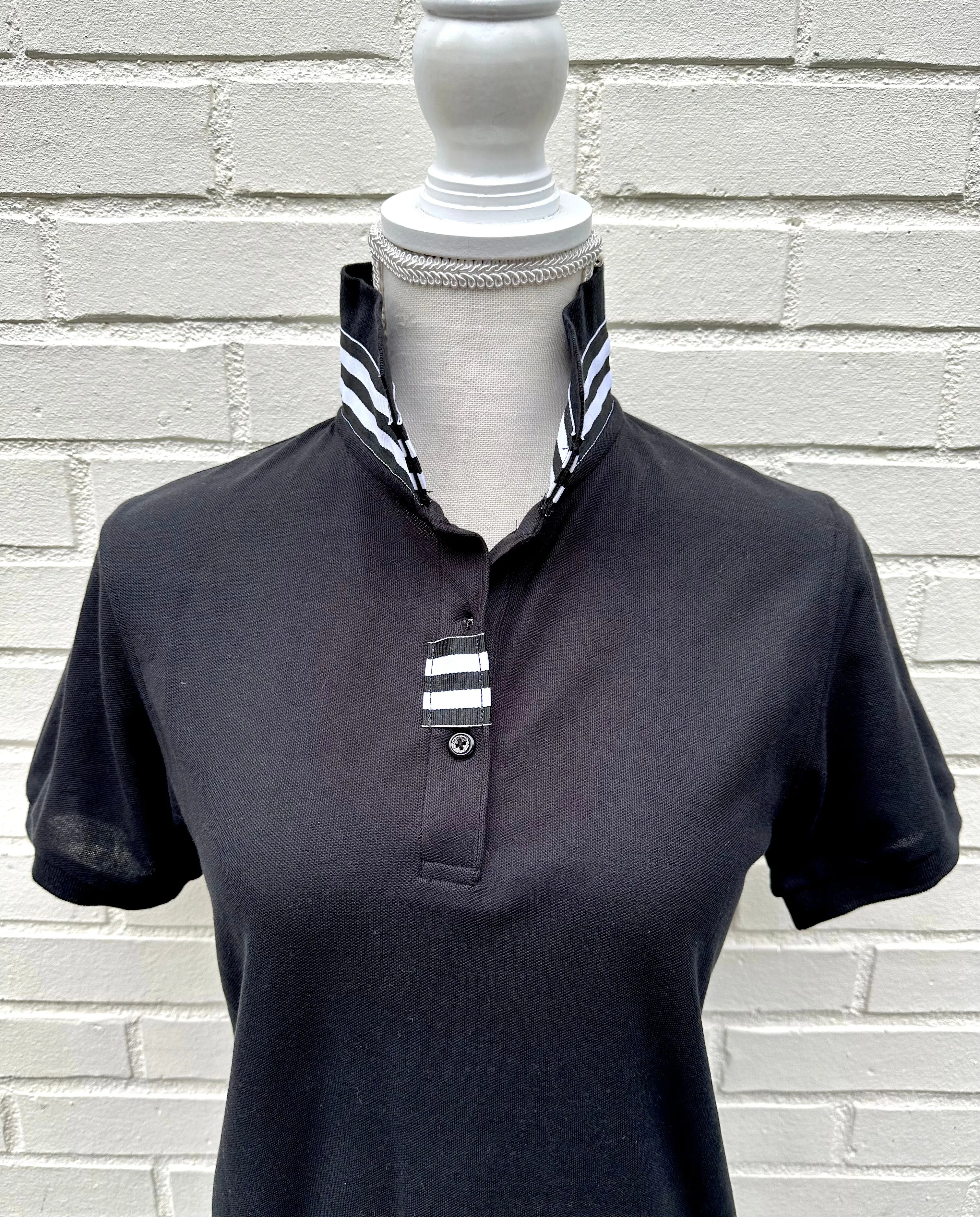 Madonna Polo w Black/White Grosgrain  (POLO1)