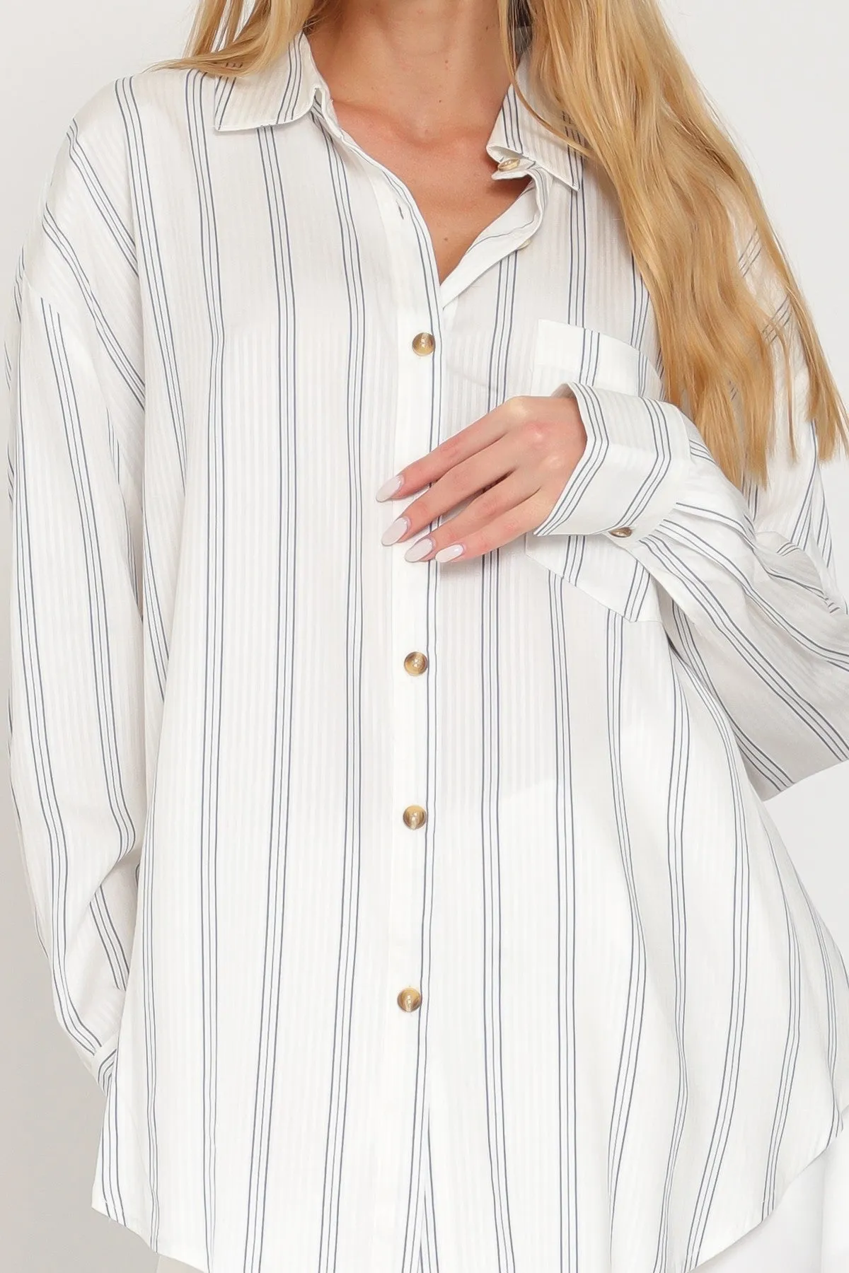 Nate Oversized Striped Shirt