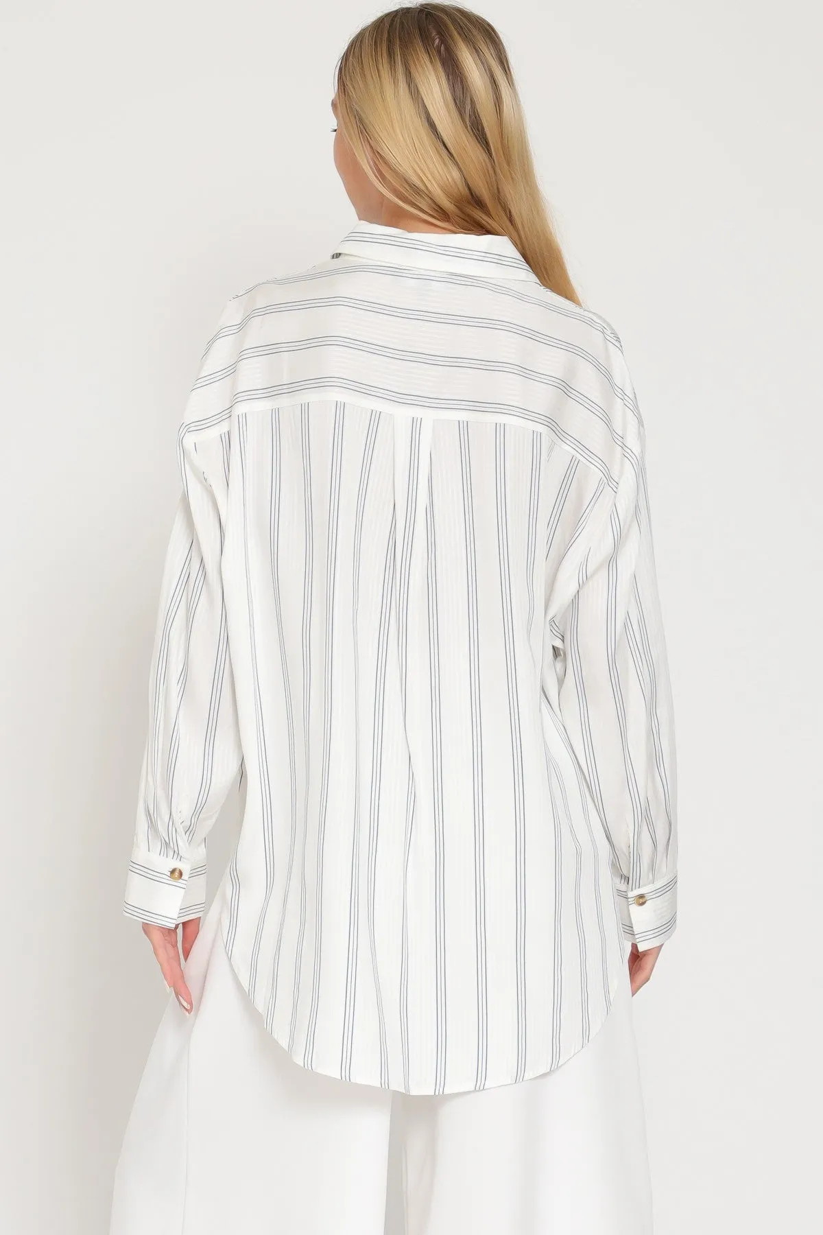 Nate Oversized Striped Shirt