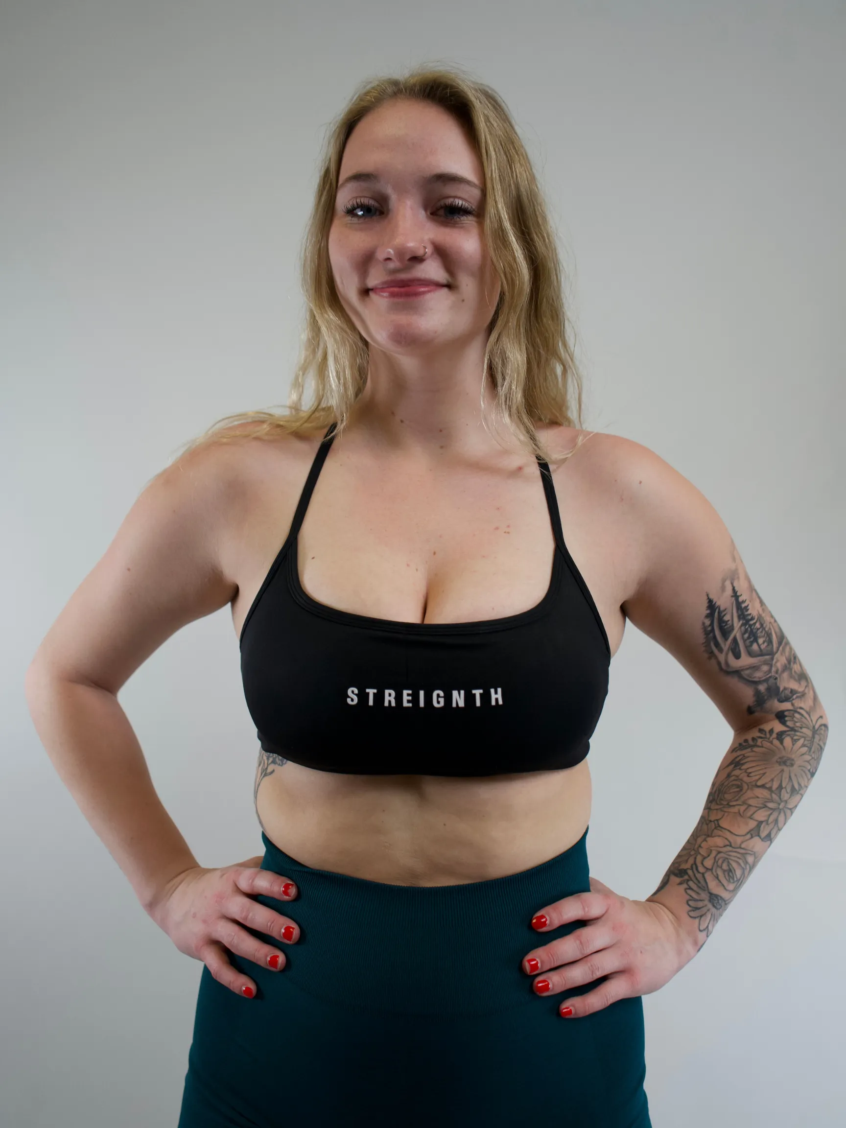 NEW- STREIGNTH" BACKLESS SPORTS BRA