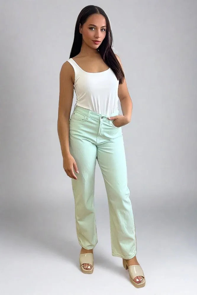 Pastel Colour Cropped Jeans