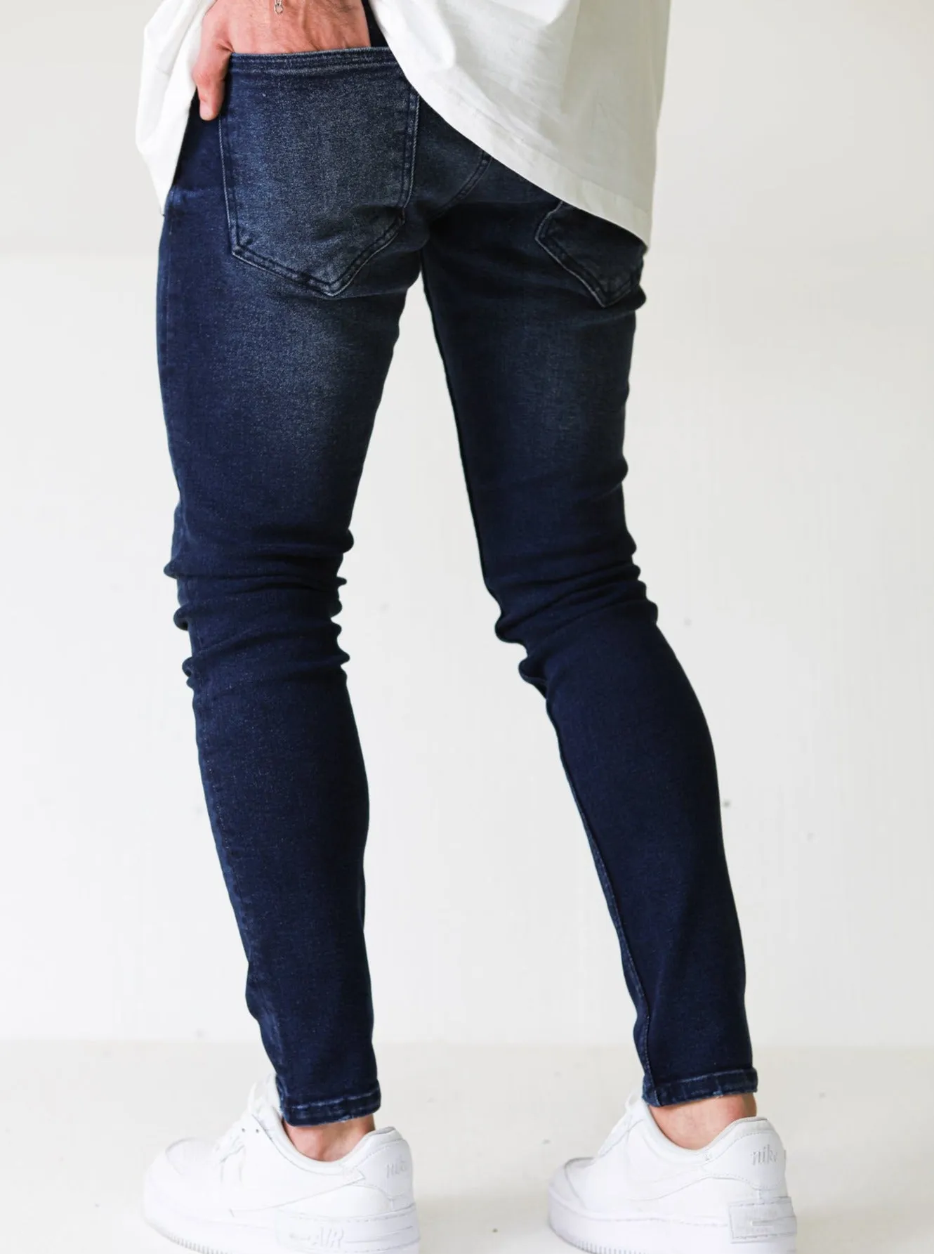 Premium Basic 4X Stretch Dark Blue Jeans