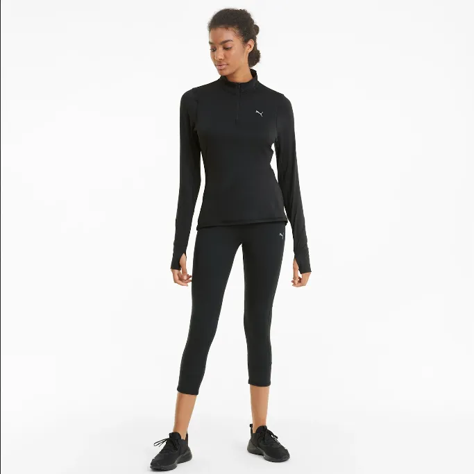 Puma Favorite Reg Rise 3/4 Tight women's technical running pant 520190 01 black