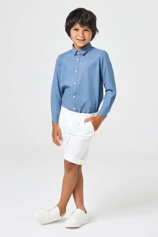 Roy Tailored Shirt - Blue Denim