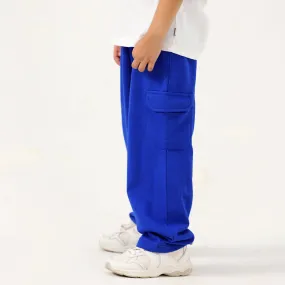 Royal Blue Kids Wide Leg Cargo Trouser