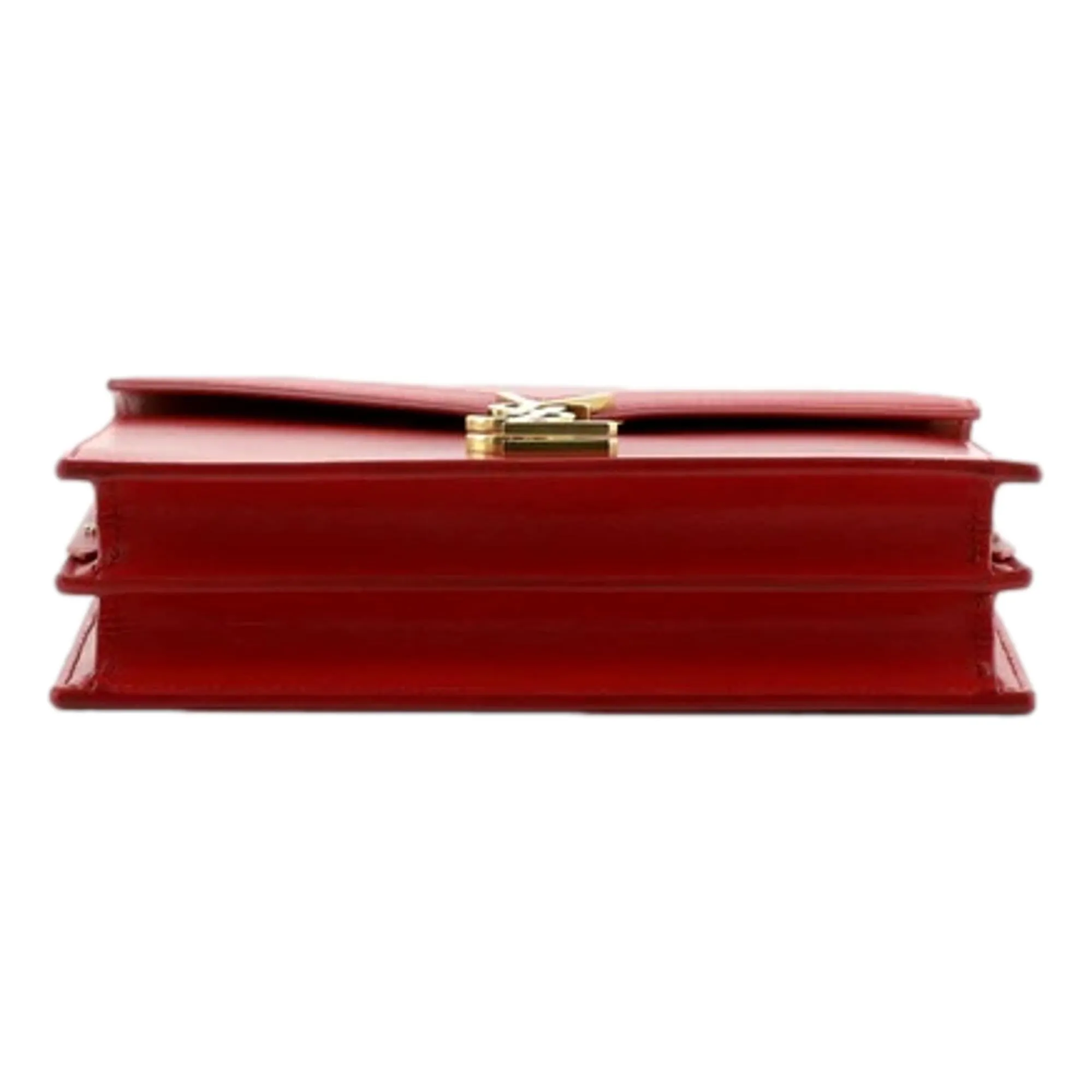 Saint Laurent Cassandra Red Leather Medium Shoulder Bag