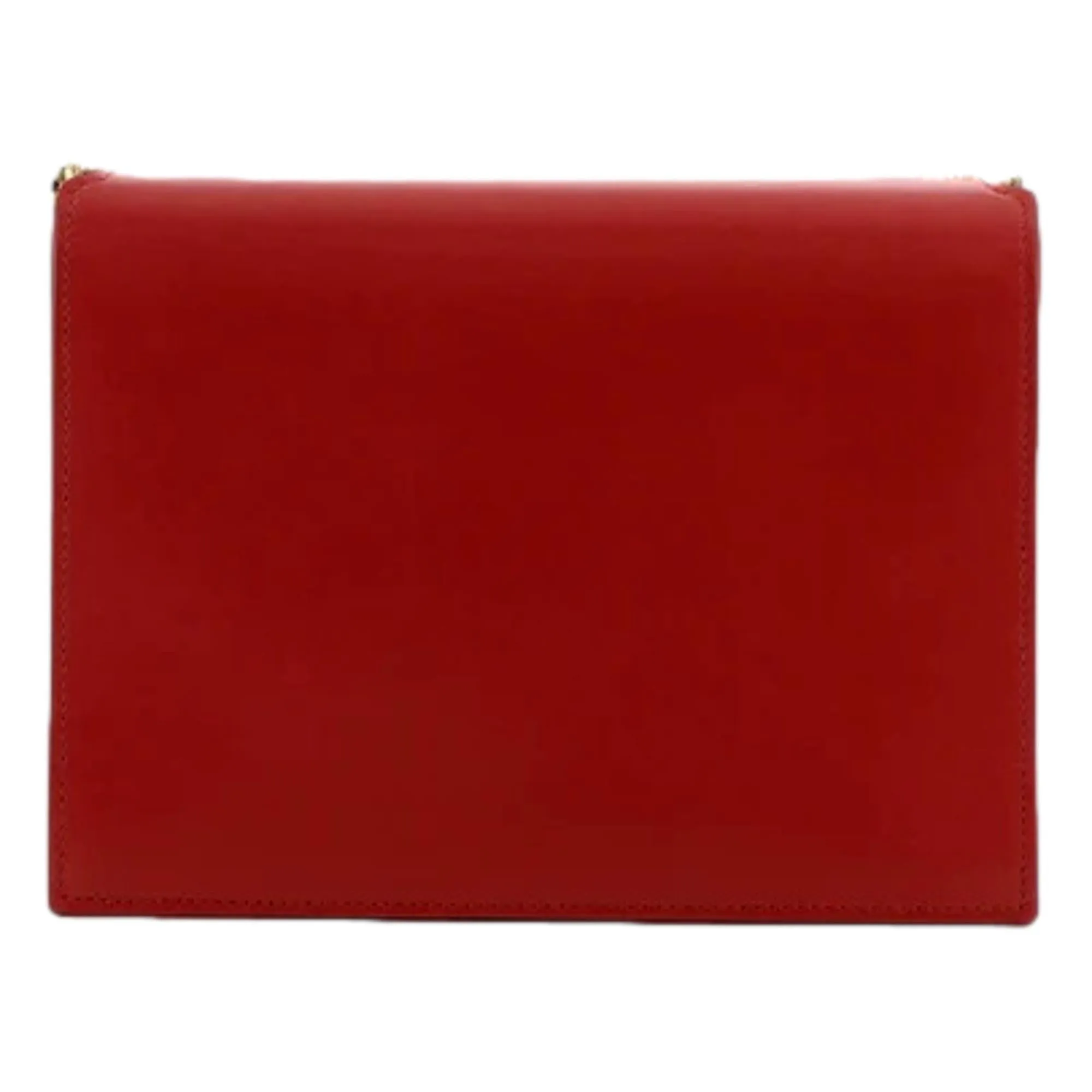 Saint Laurent Cassandra Red Leather Medium Shoulder Bag