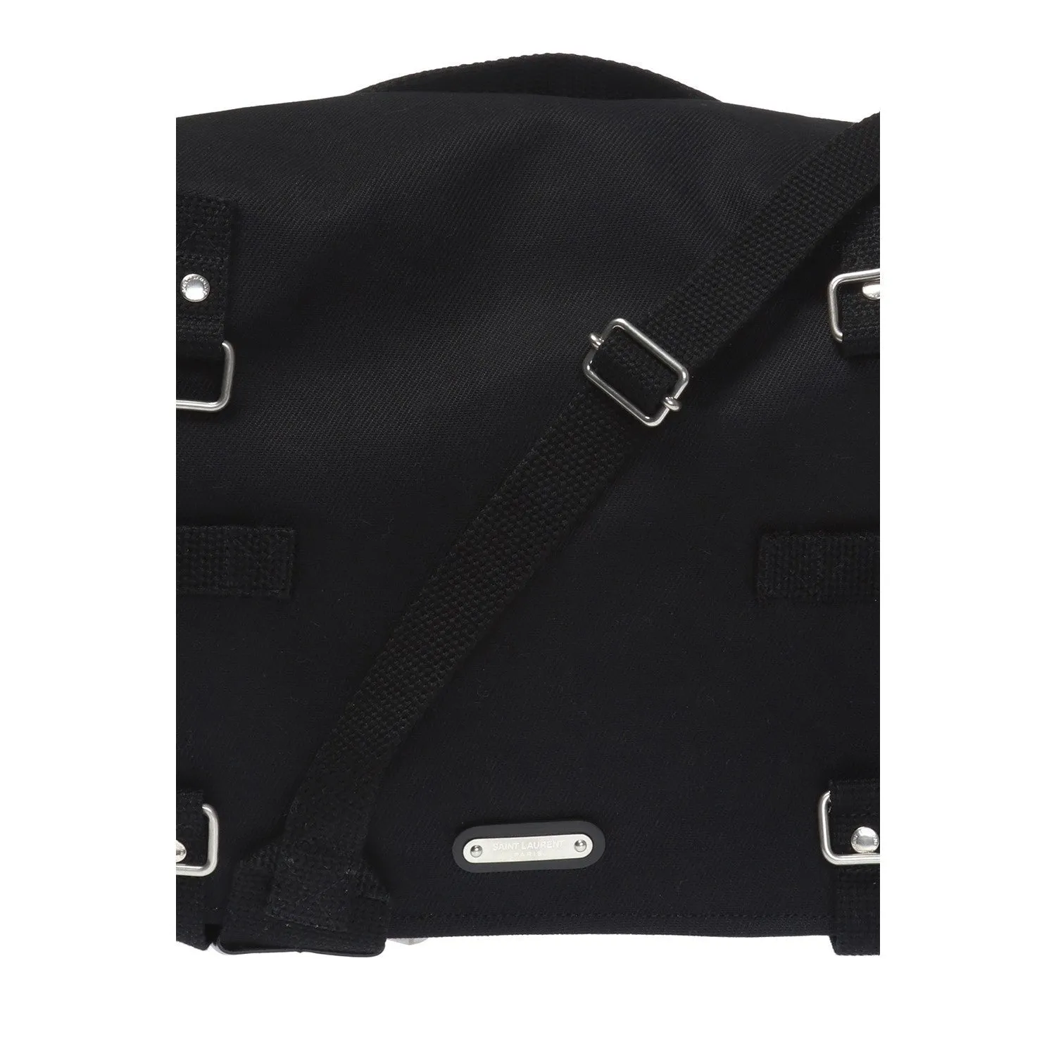 Saint Laurent Sac Army Black Canvas Messenger Bag