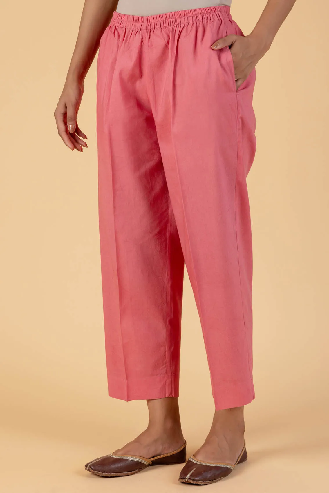 Salmon Pink Trousers